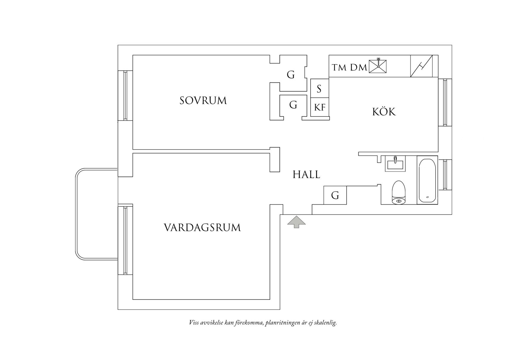 Planritning 1 Ängemarken 7B