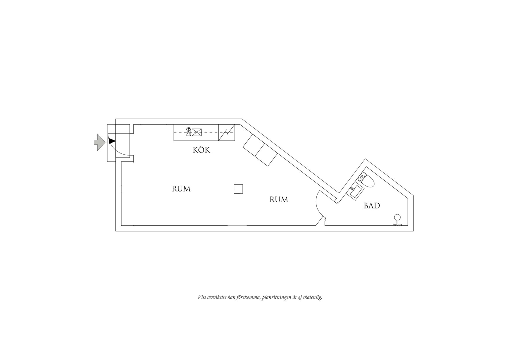 Planritning 1 Masthuggsterrassen 14B