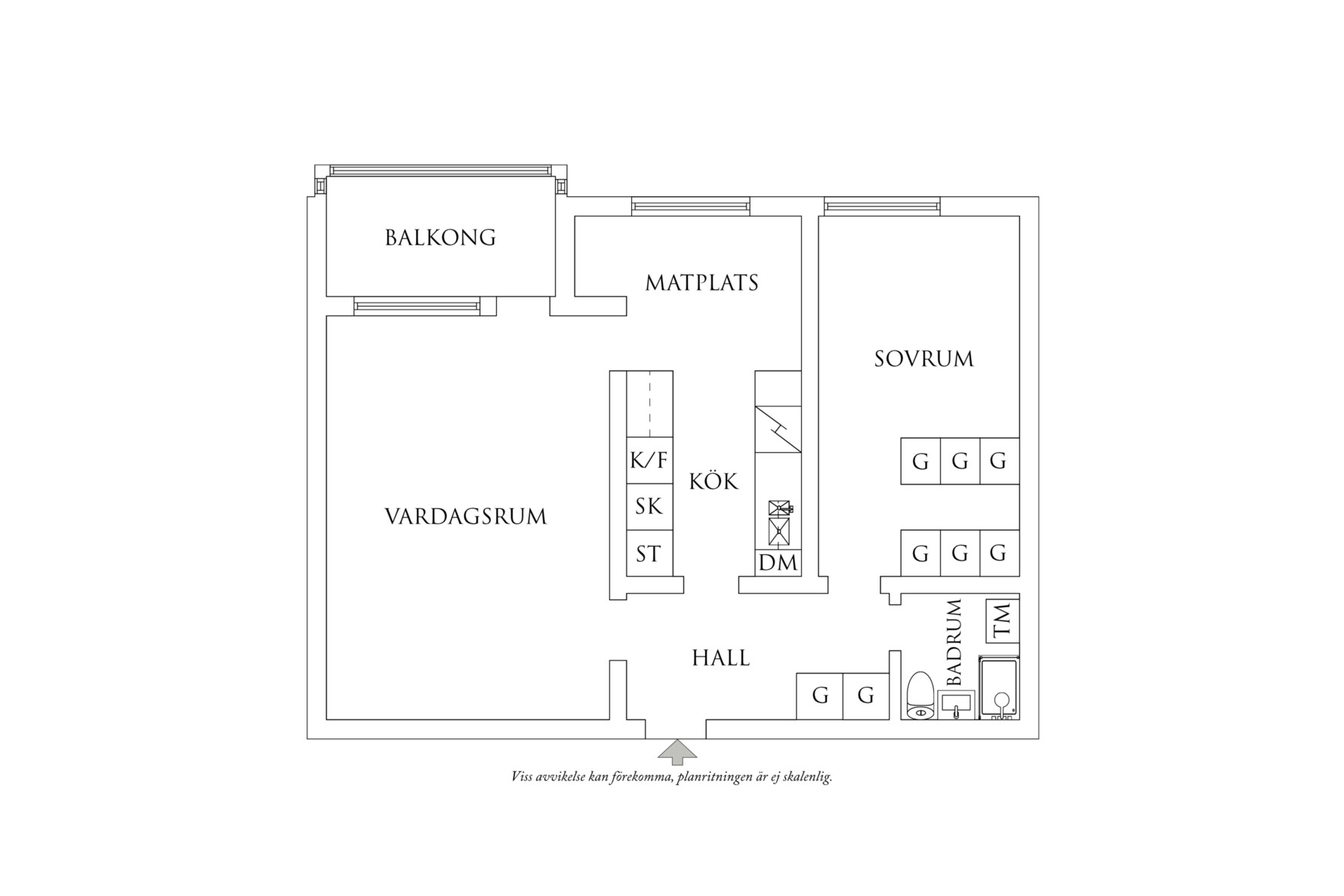 Planritning 1 Vaktmästaregången 2