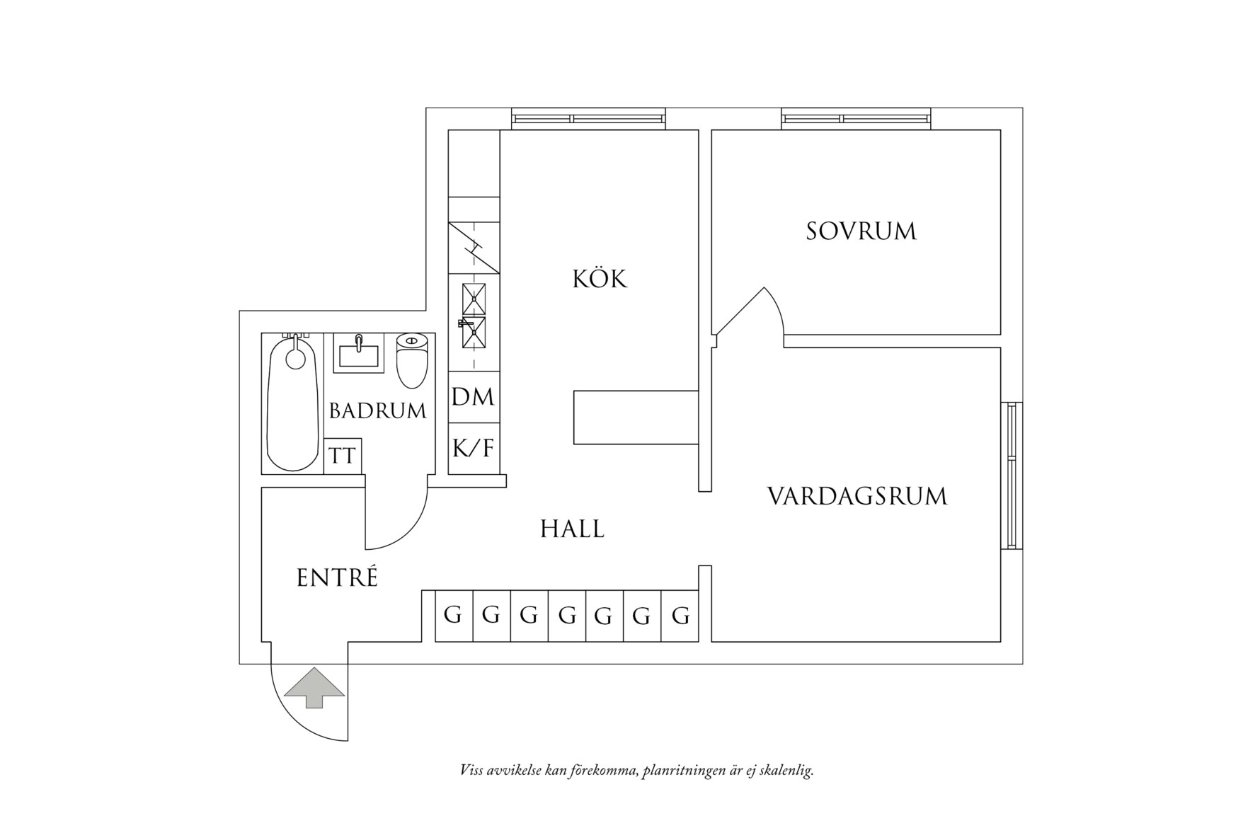 Planritning 1 Steken 1G