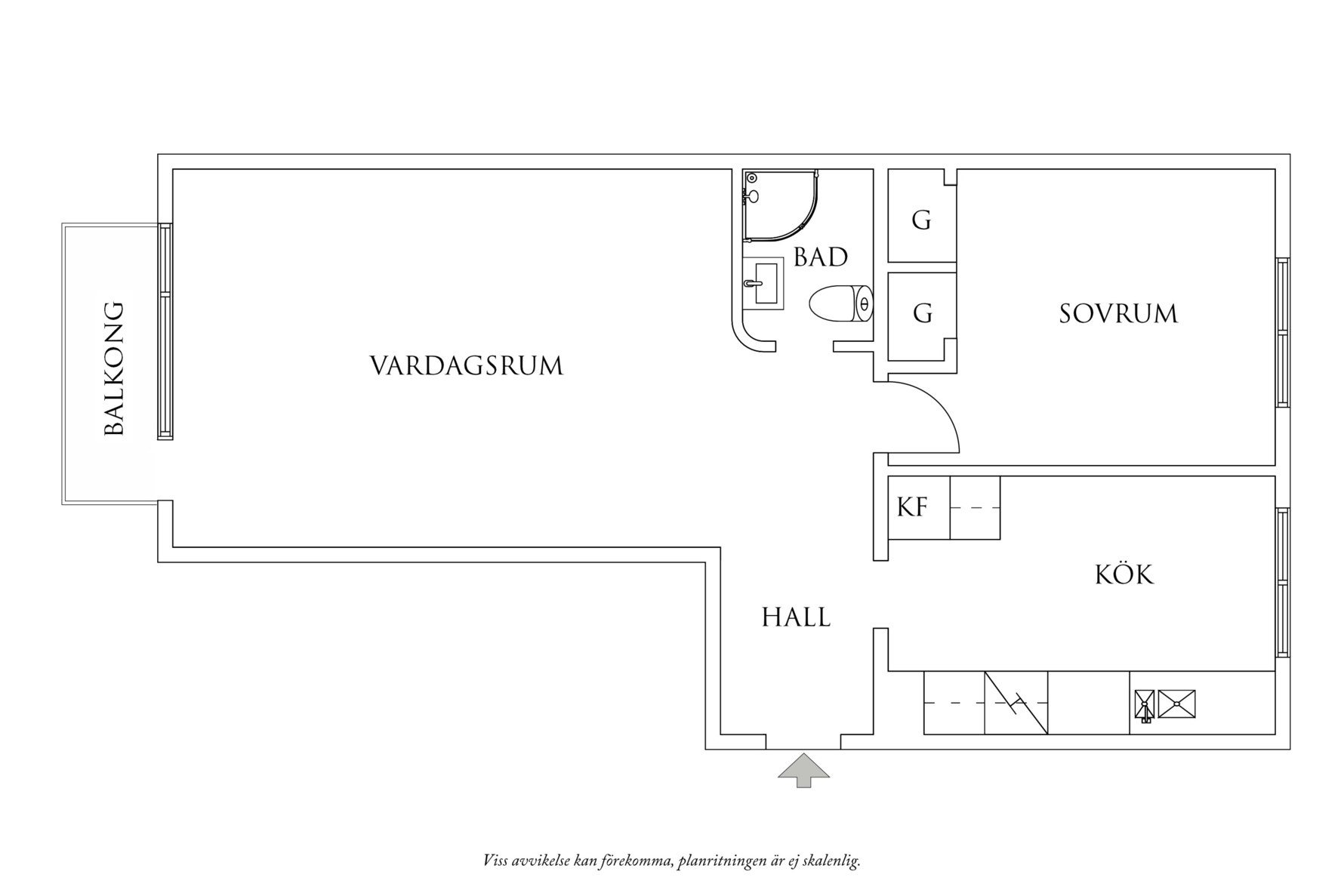 Planritning 1 Gibraltargatan 19A