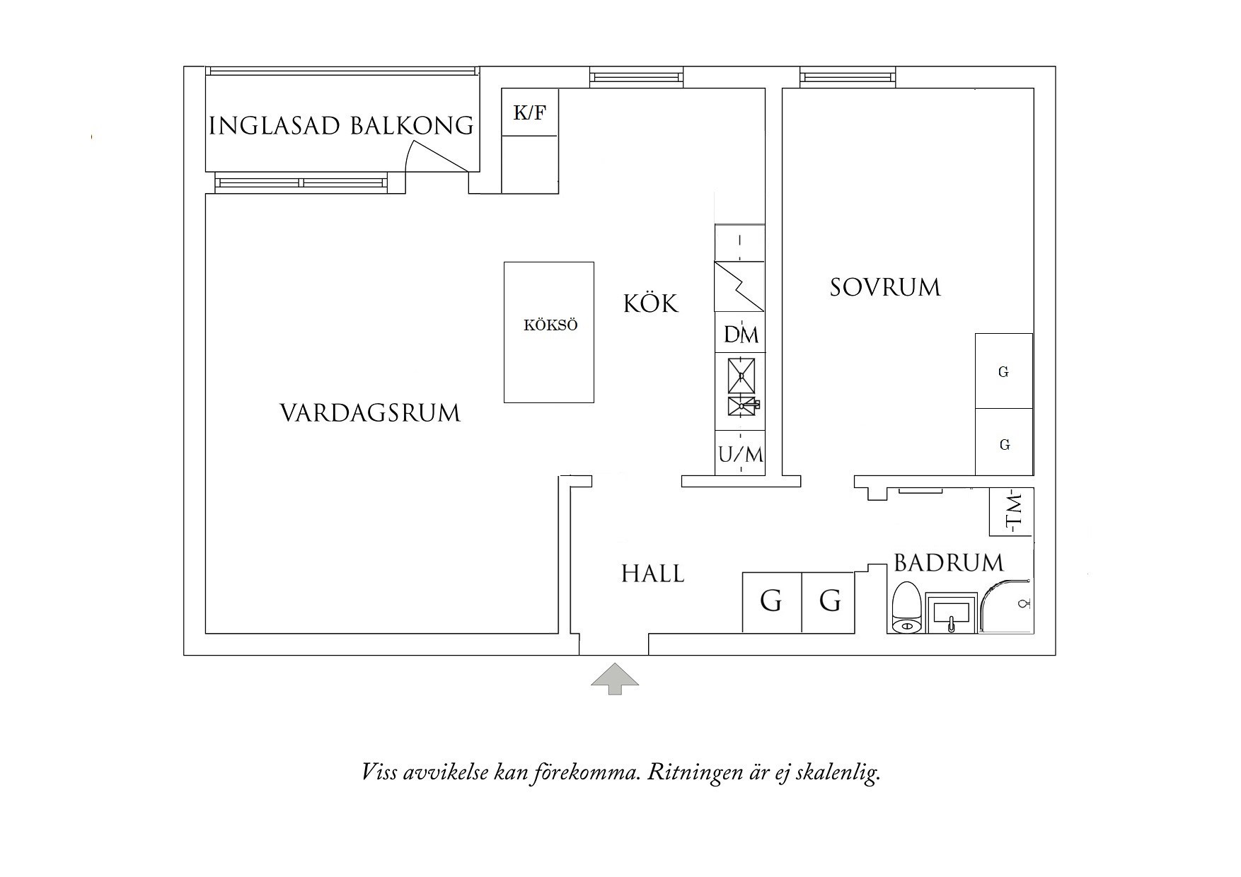 Planritning 1 Vaktmästaregången 5