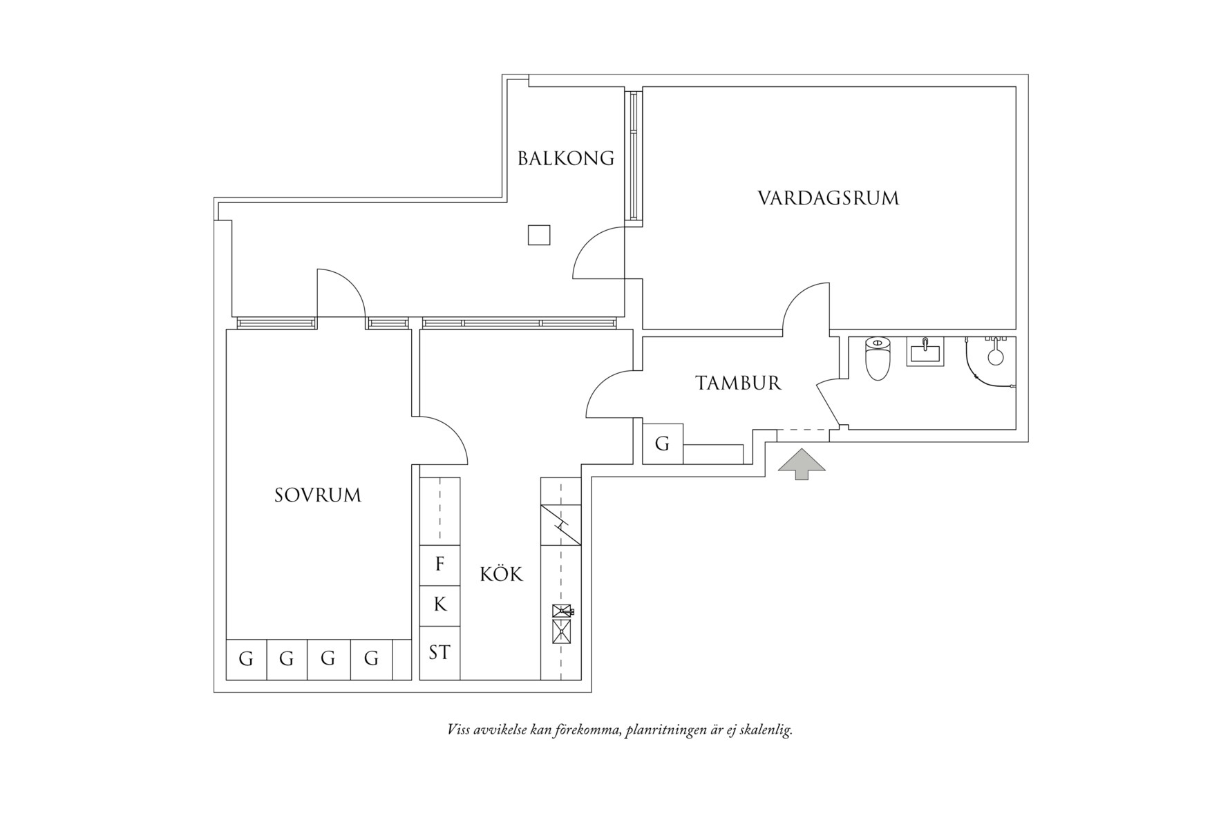 Planritning 1 Vaktmästaregången 9