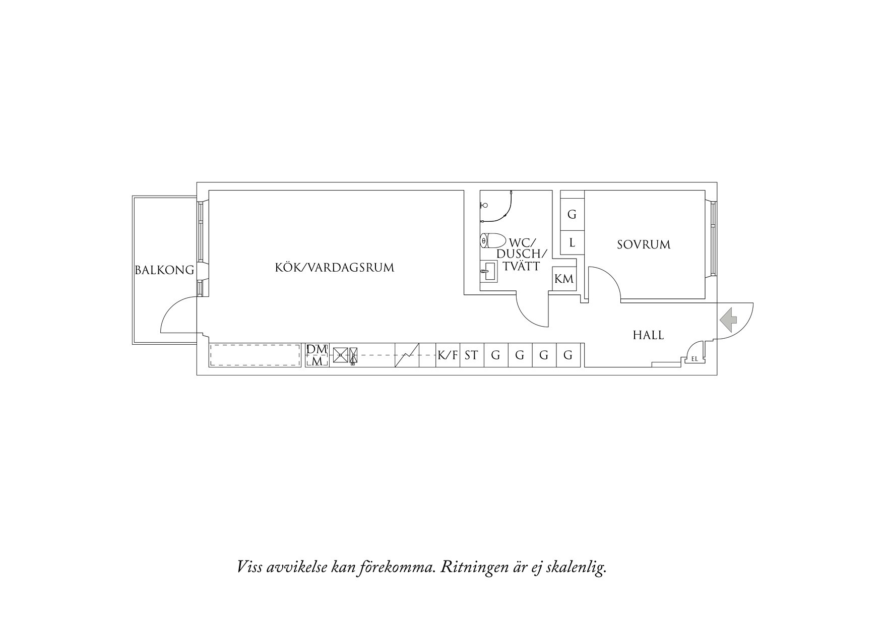 Planritning 1 Ebbe Lieberathsgatan 16C