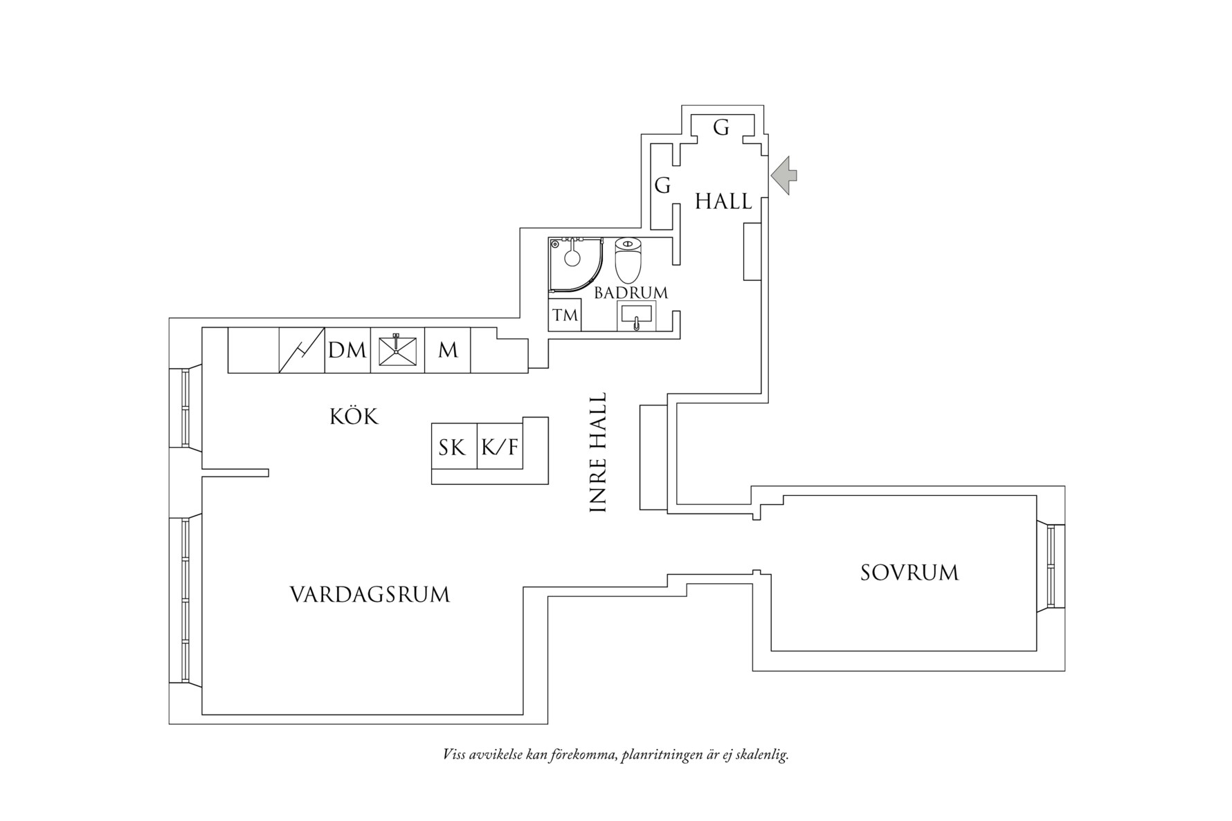 Planritning 1 Gibraltargatan 28