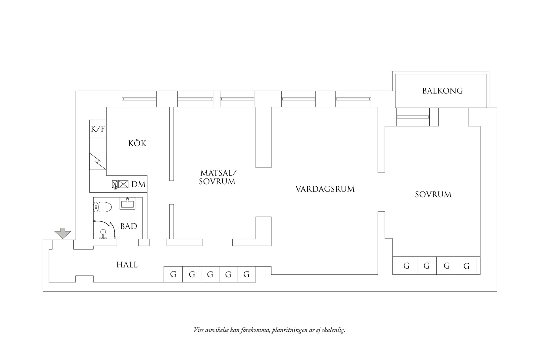 Planritning 1 Vasaplatsen 6B