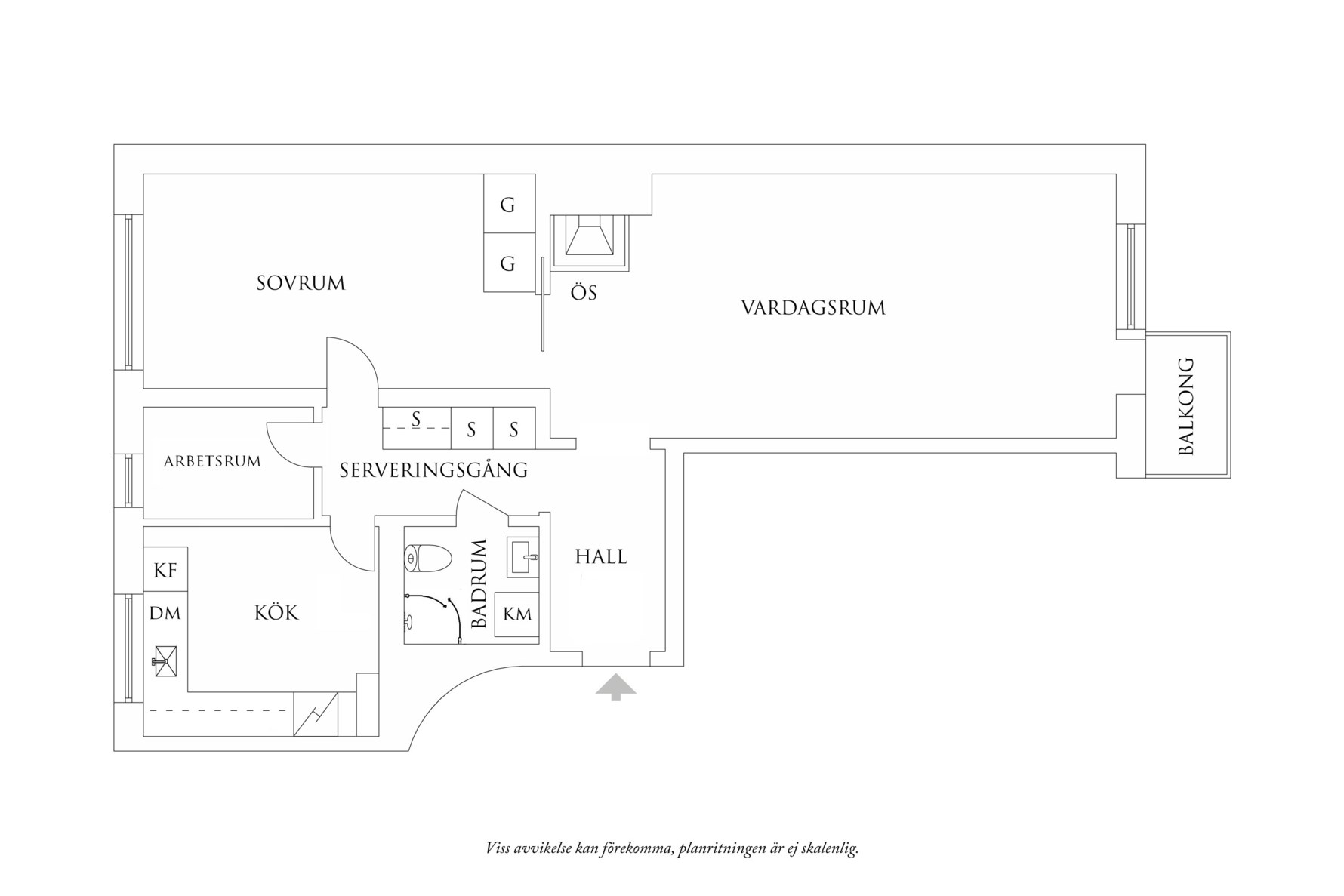 Planritning 1 Vidblicksgatan 3