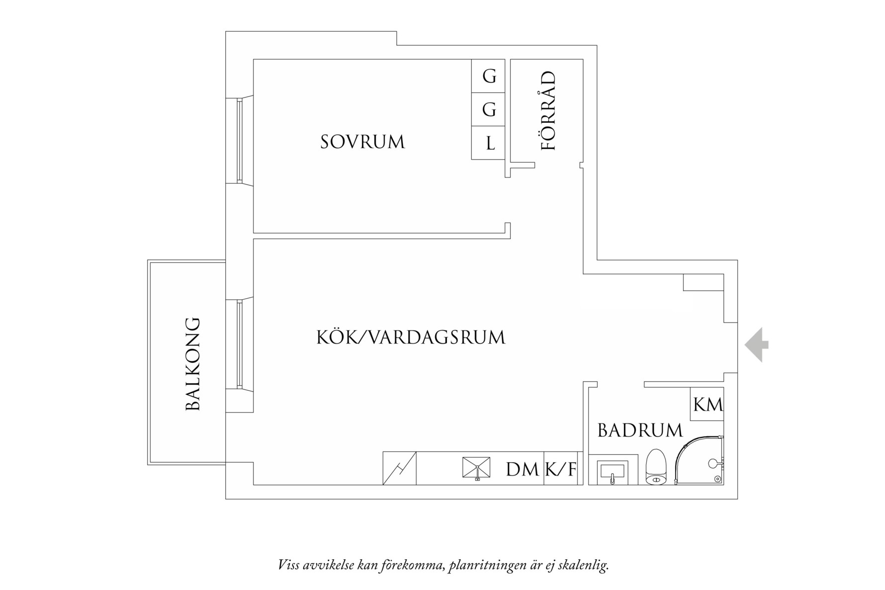 Planritning 1 Gräddgatan 7