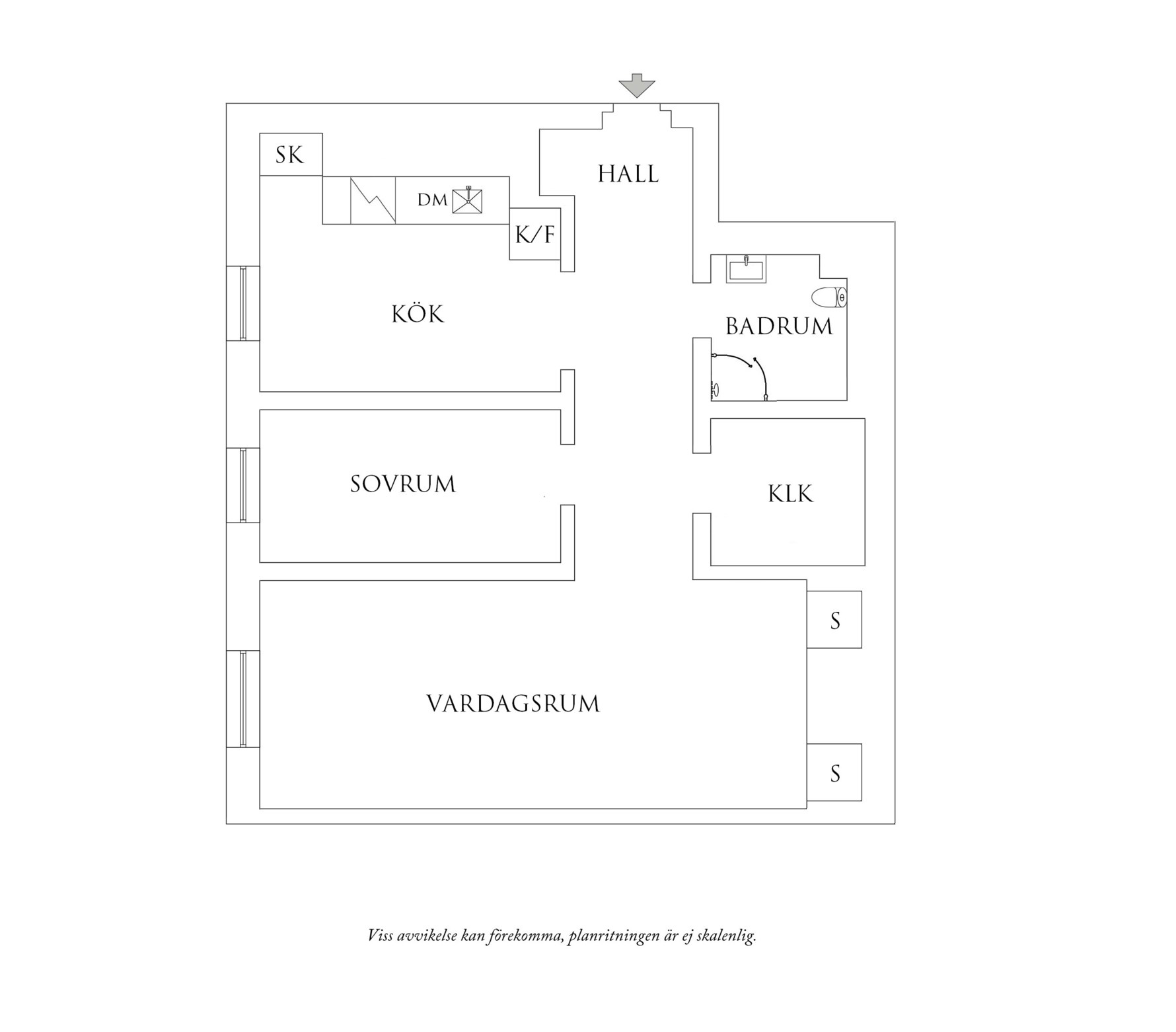 Planritning 1 Alfhemsgatan 5