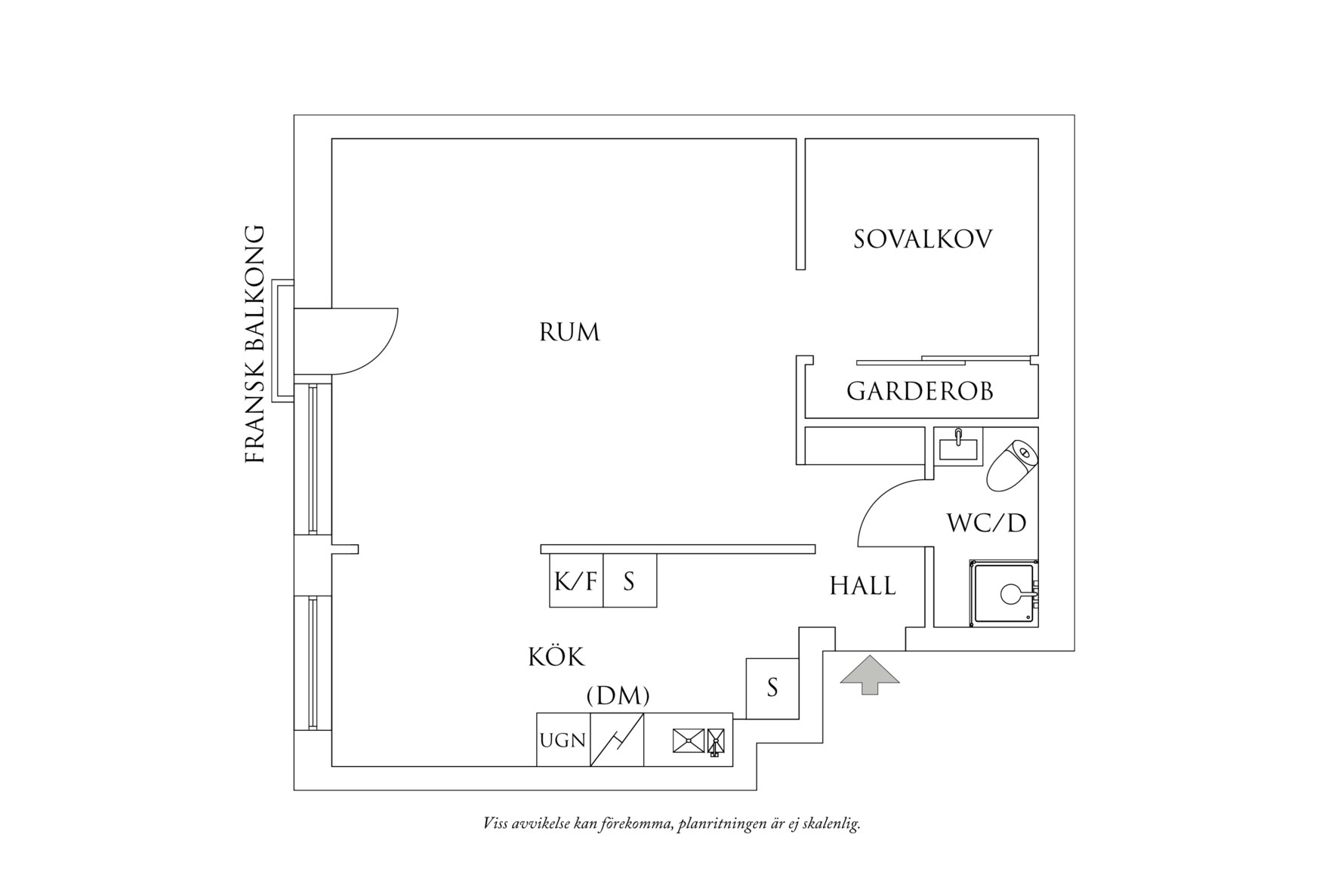 Planritning 1 Eklandagatan 45B