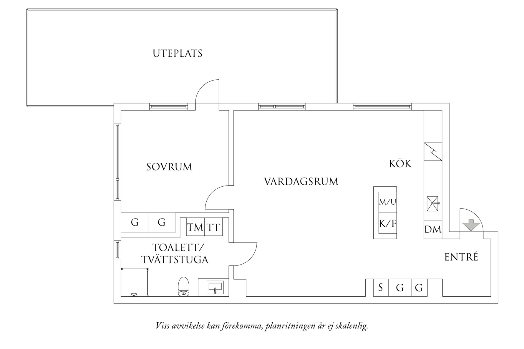 Planritning 1 Sankt Sigfridsgatan 83B