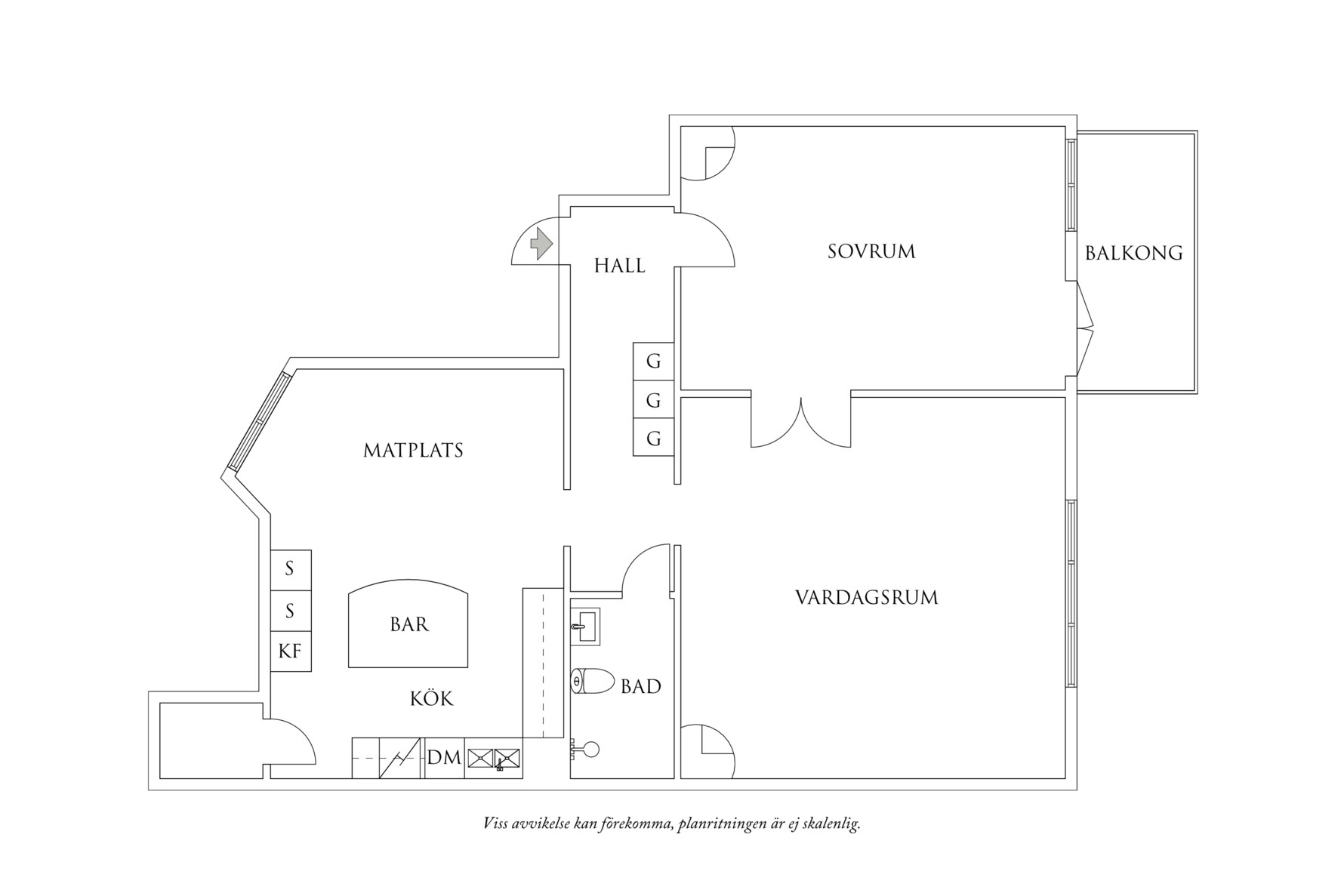 Planritning 1 Linnégatan 37