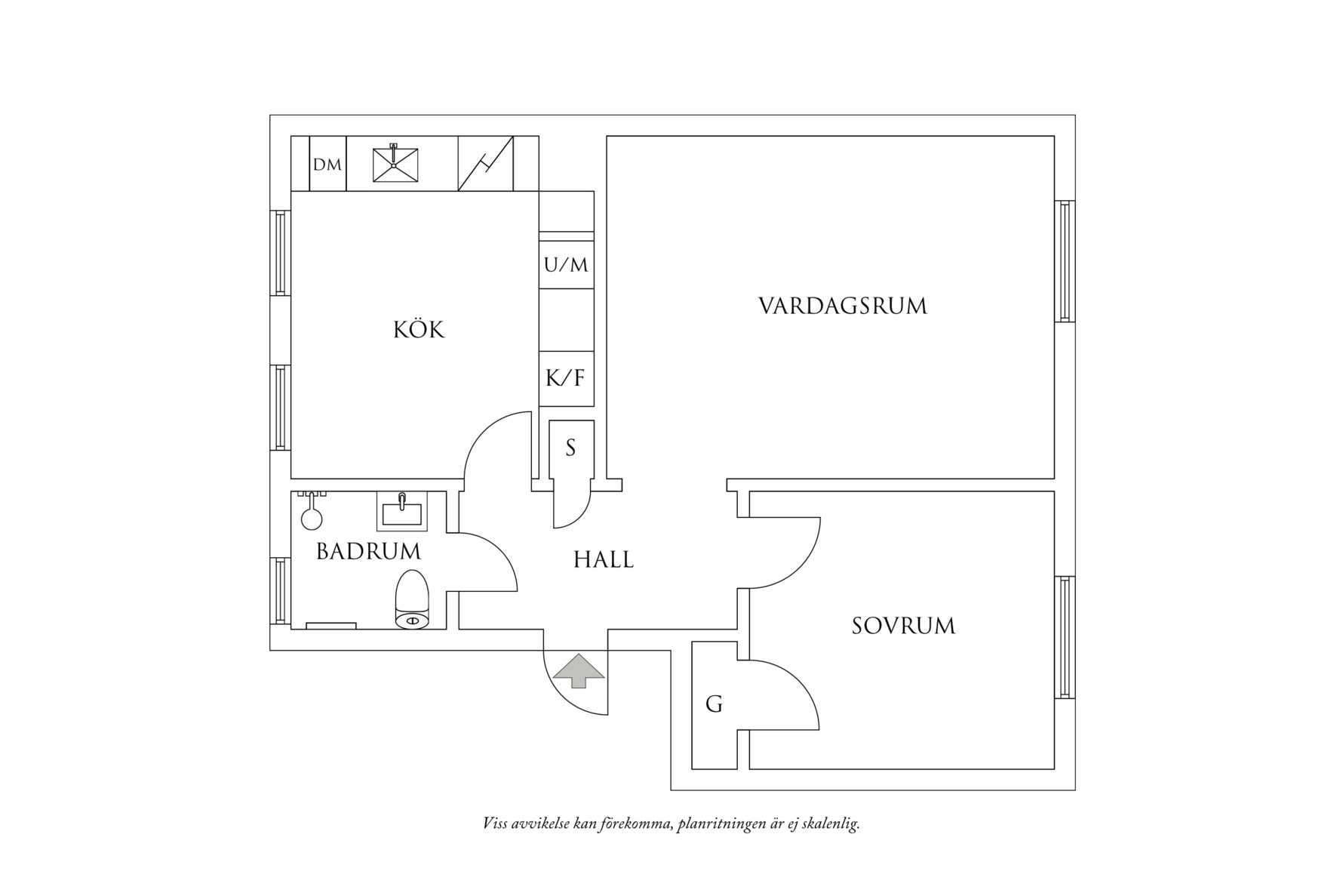 Planritning 1 Carl larssonsgatan 5A