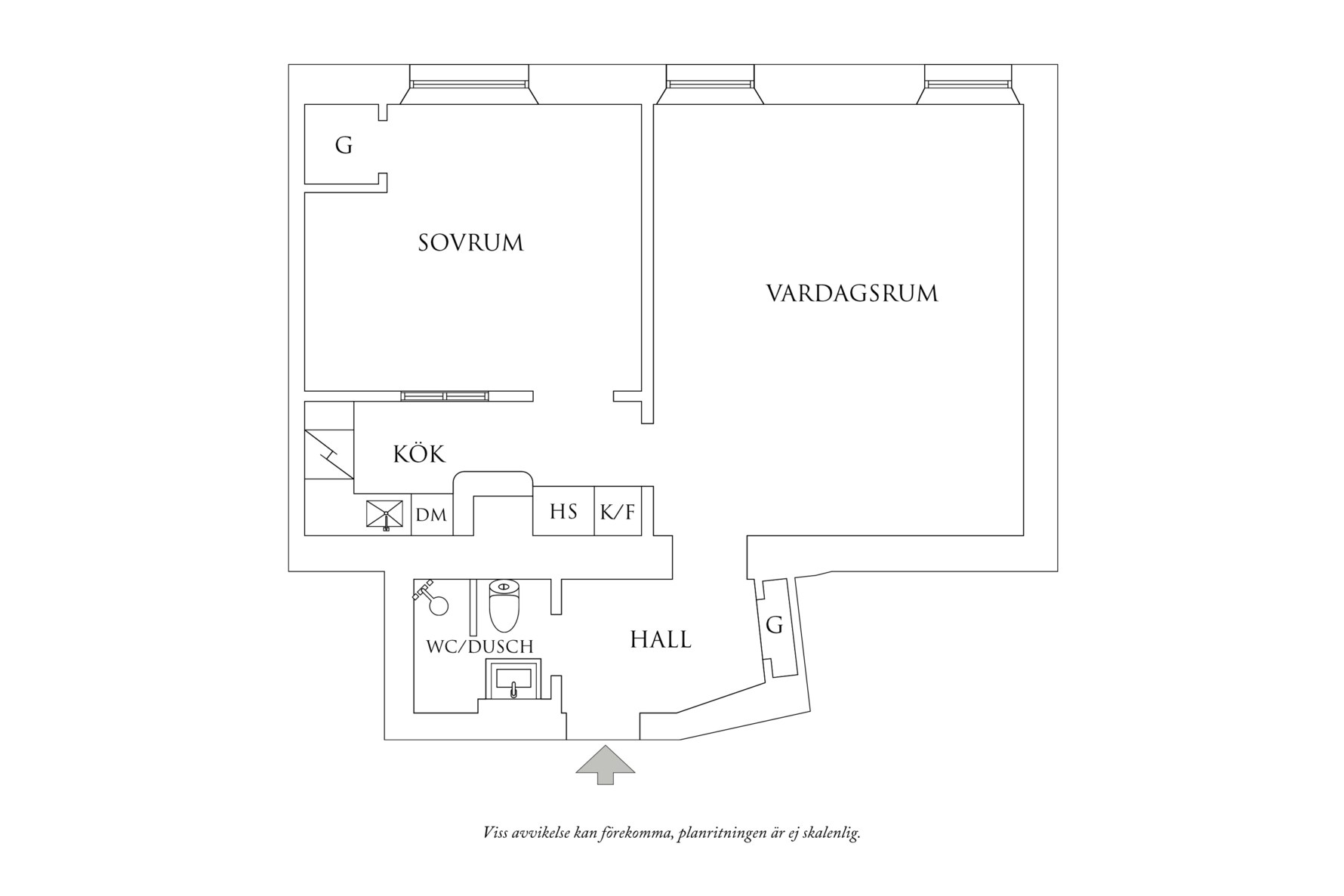 Planritning 1 Gibraltargatan 2