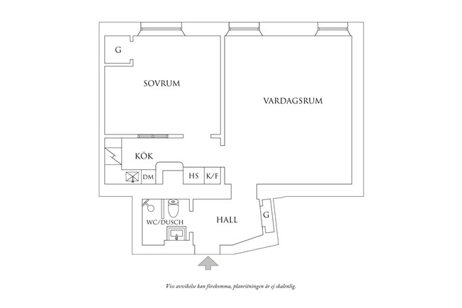 Planritning 1 Gibraltargatan 2