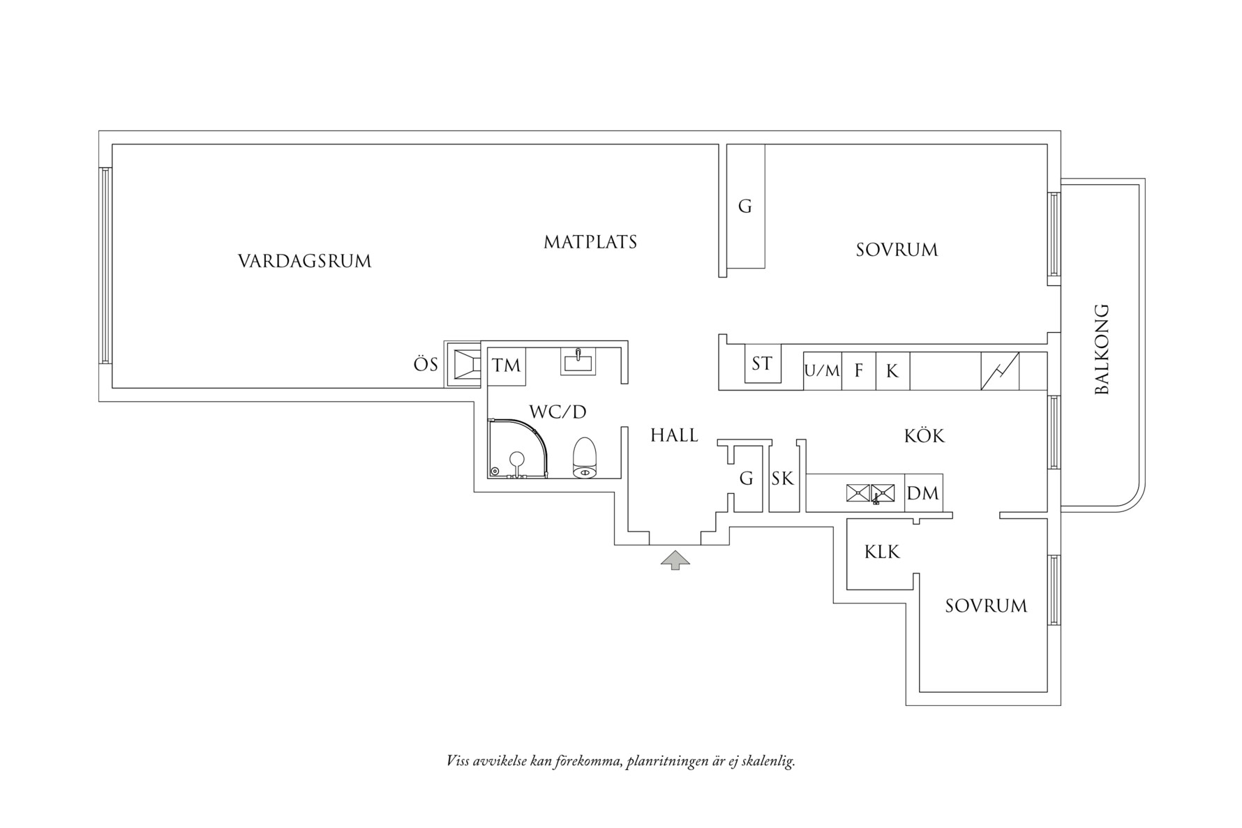 Planritning 1 Gyllenkrooksgatan 15