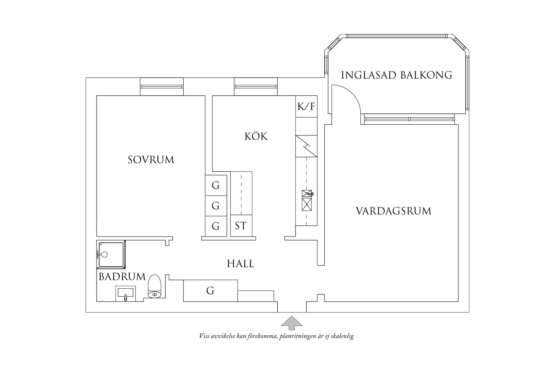 Planritning 1 Fastlagsgatan 15