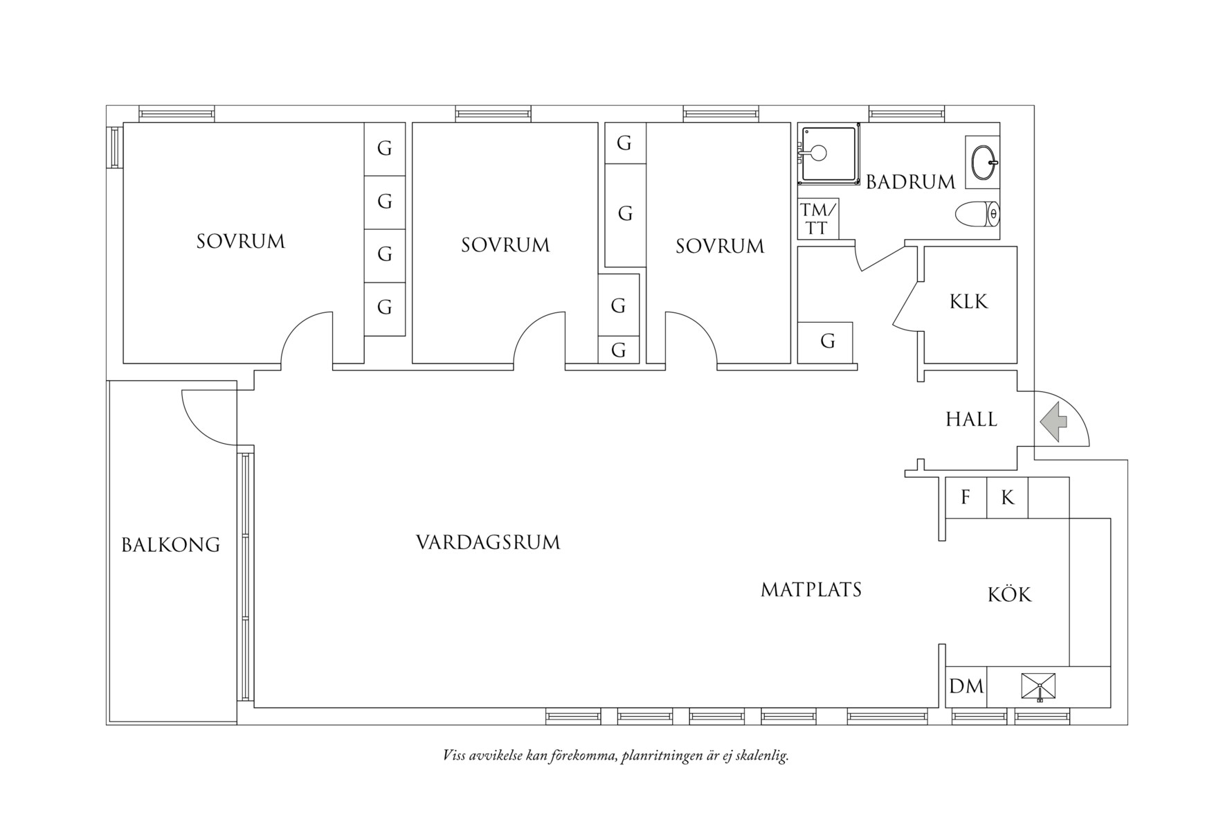 Planritning 1 Kaggeledsgatan 38D