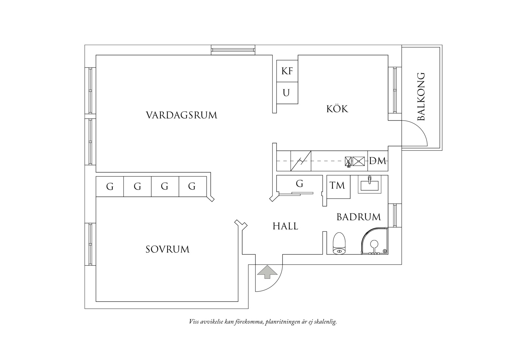 Planritning 1 Helenebergsgatan 2B