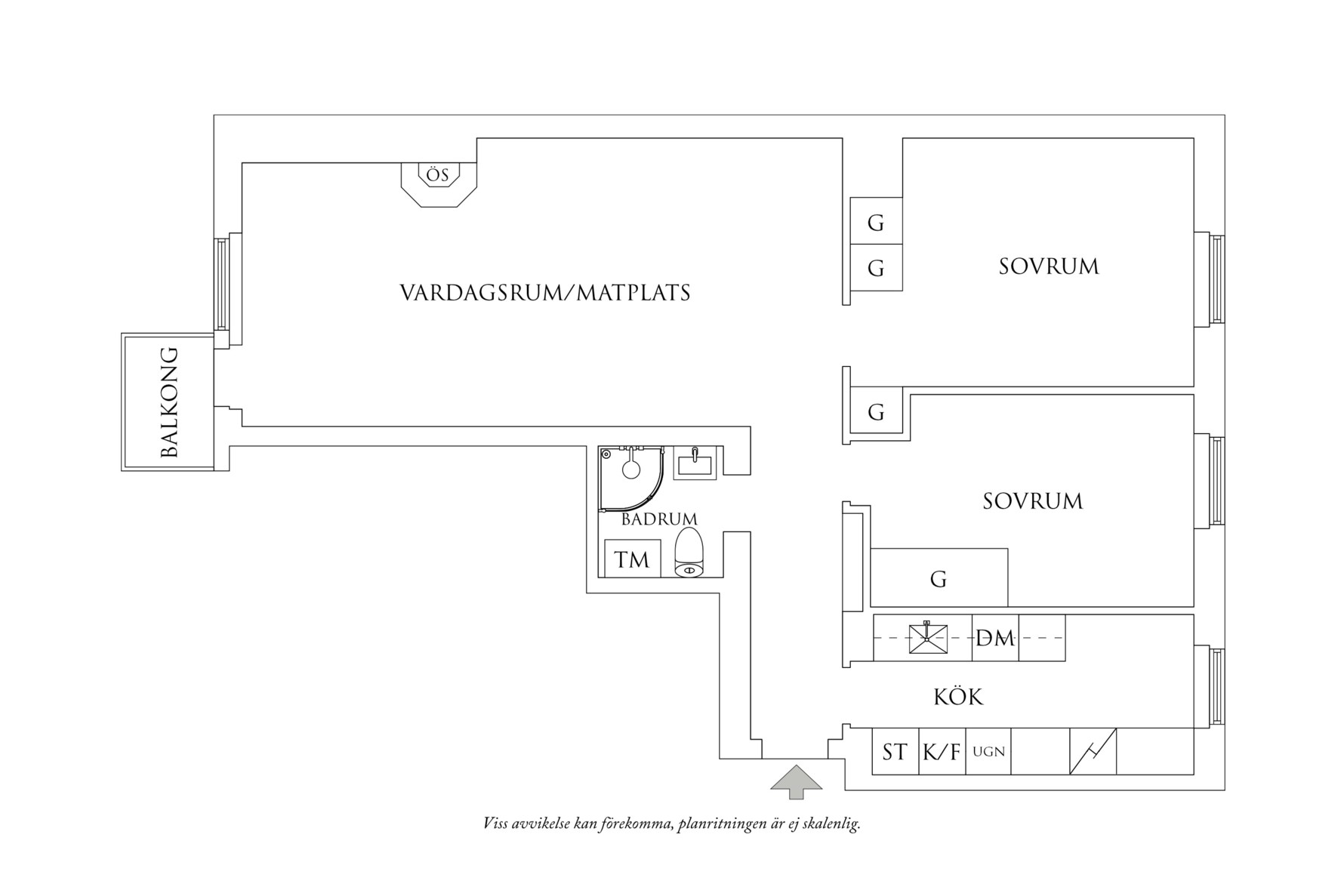 Planritning 1 Fribergsgatan 8