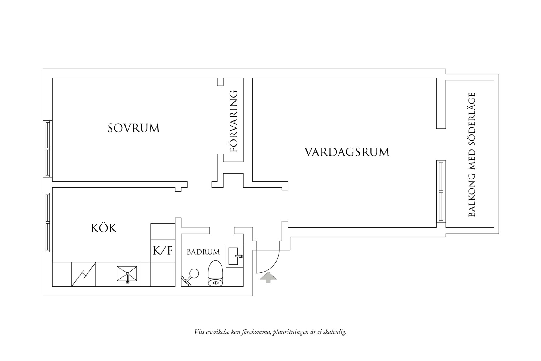 Planritning 1 Eklandagatan 56D