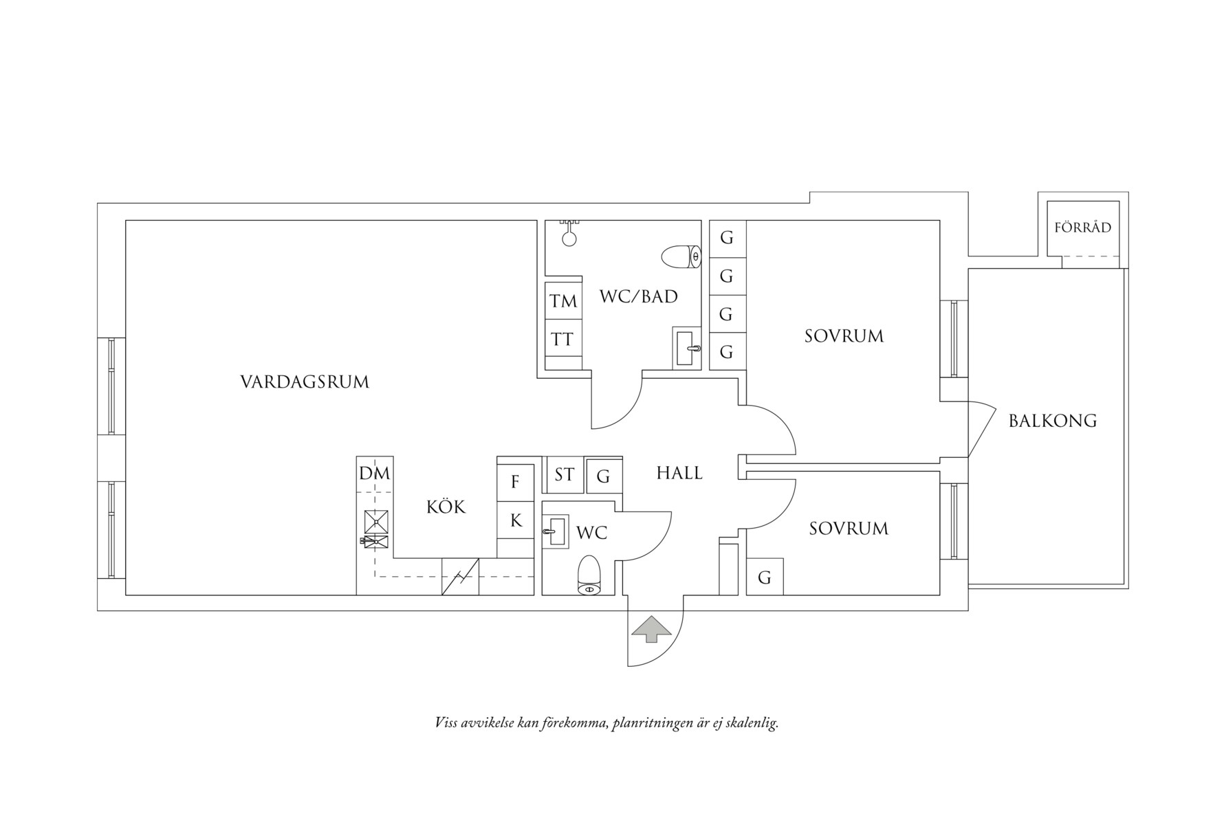 Planritning 1 Åsenvägen 12D