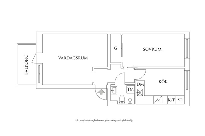 Planritning 1 Eklandagatan 54E