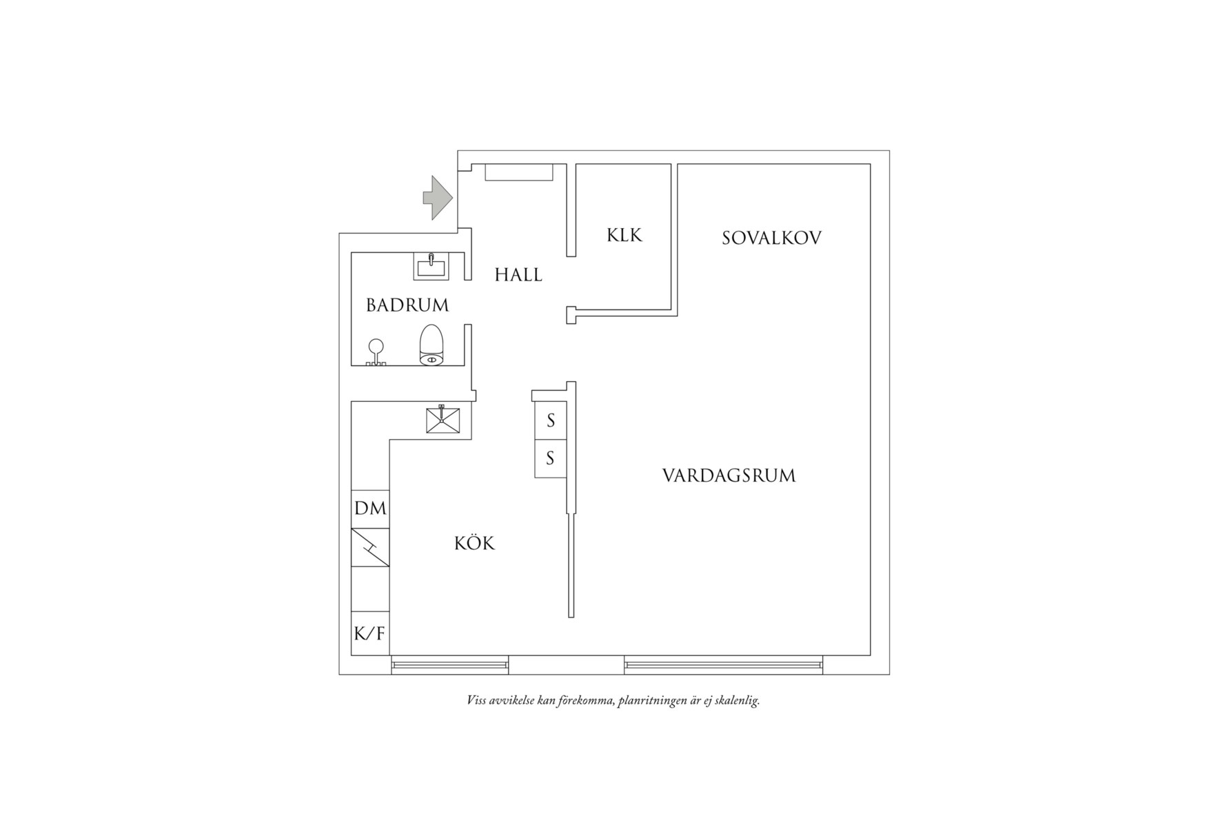 Planritning 1 Eklandagatan 41 C