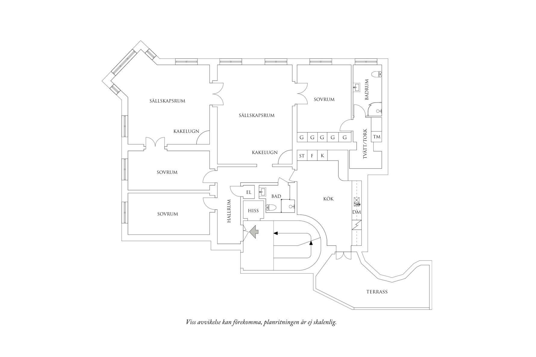 Planritning 1 Engelbrektsgatan 67 A