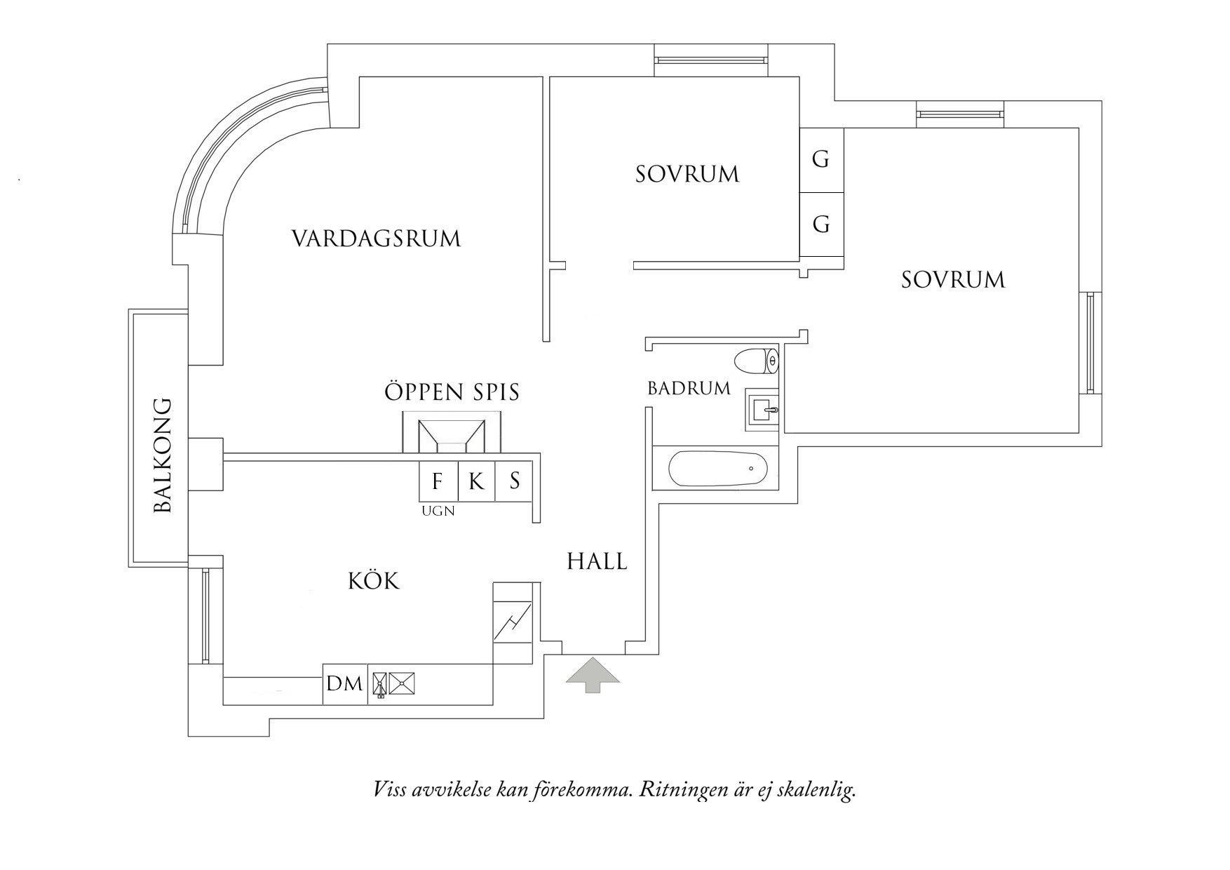 Planritning 1 Palmstedtsgatan 3A