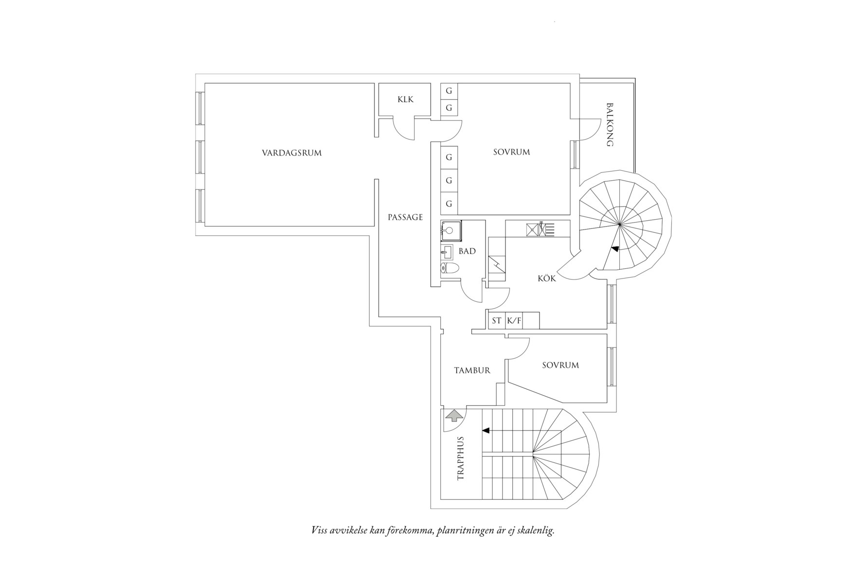 Planritning 1 Vasaplatsen 6A