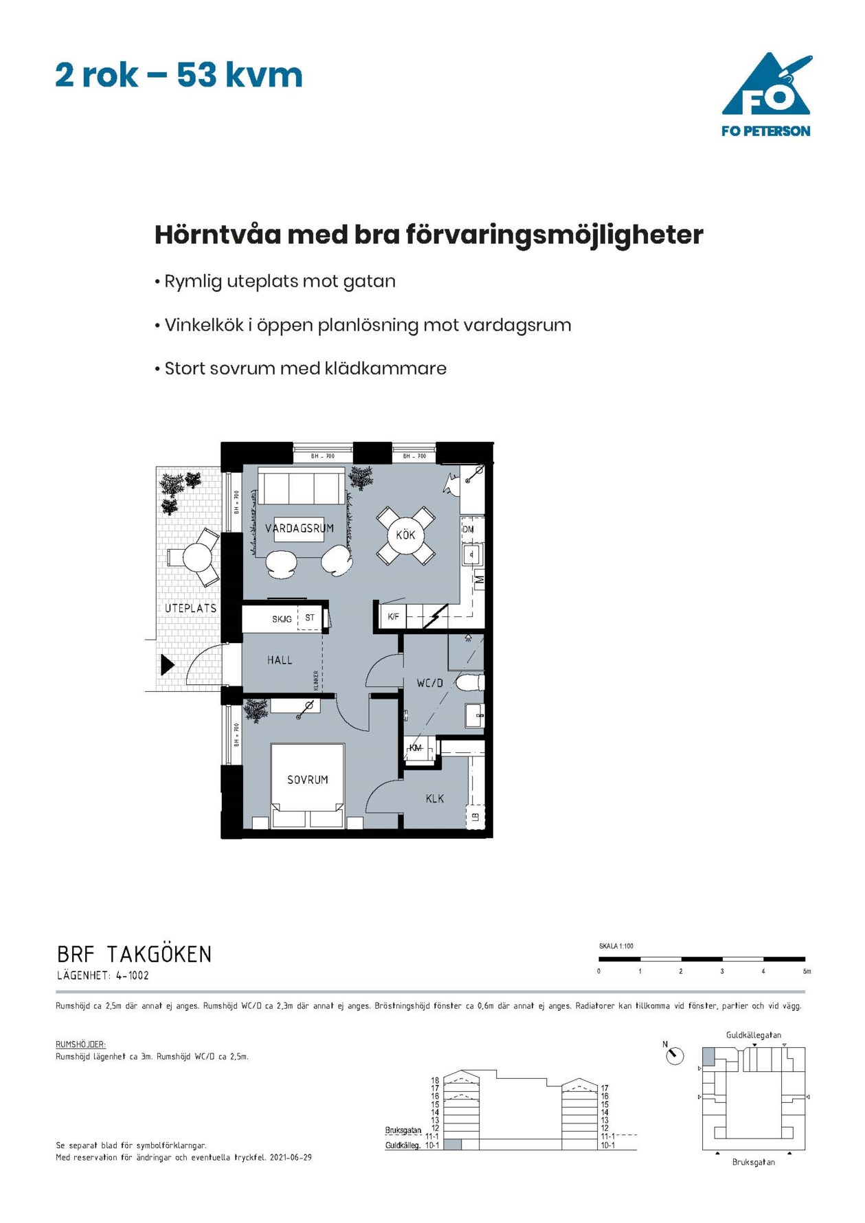 Planritning 1 Guldkällegatan 39