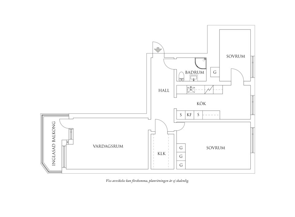 Planritning 1 Badvädersgatan 15