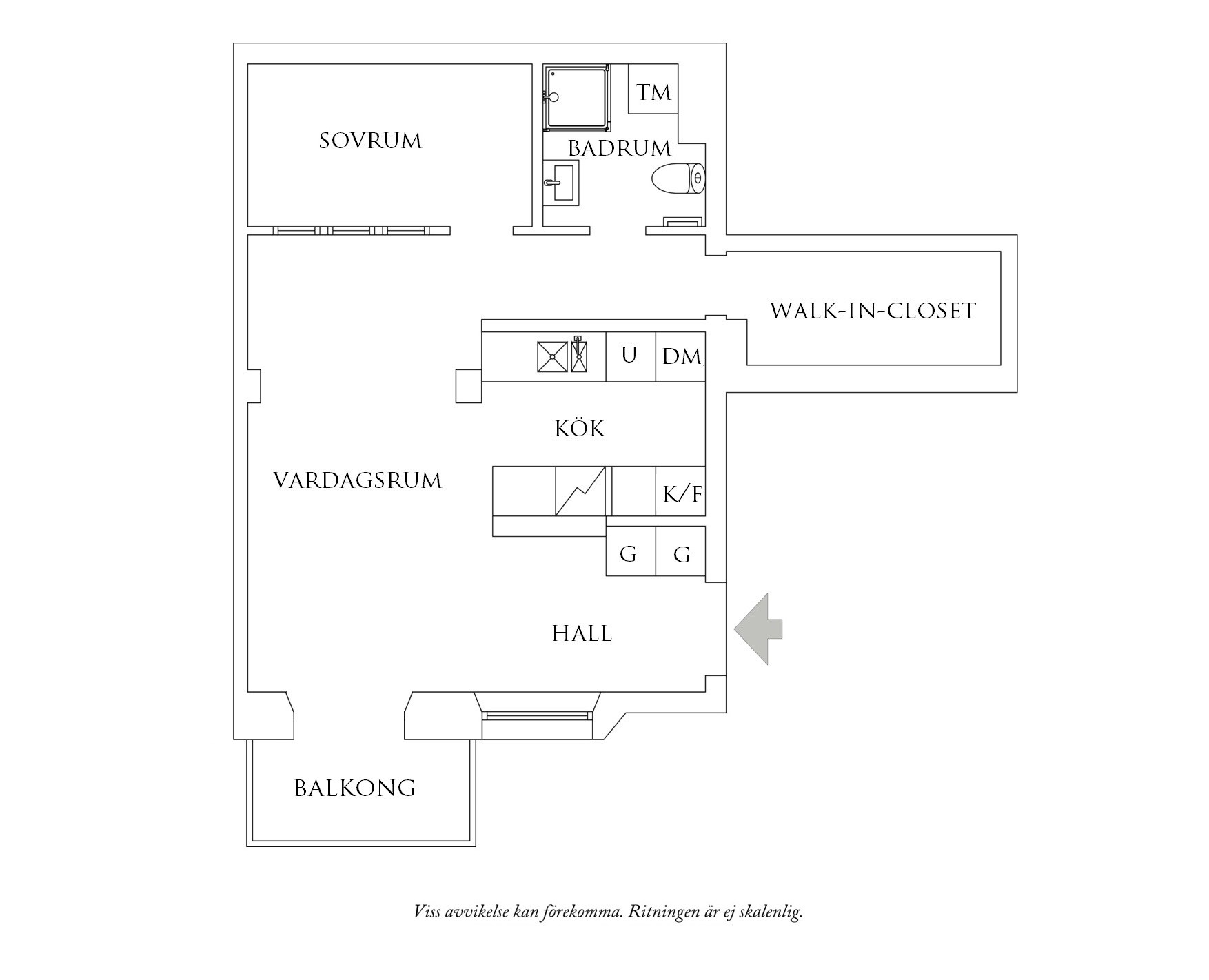 Planritning 1 Kyrkogatan 42B