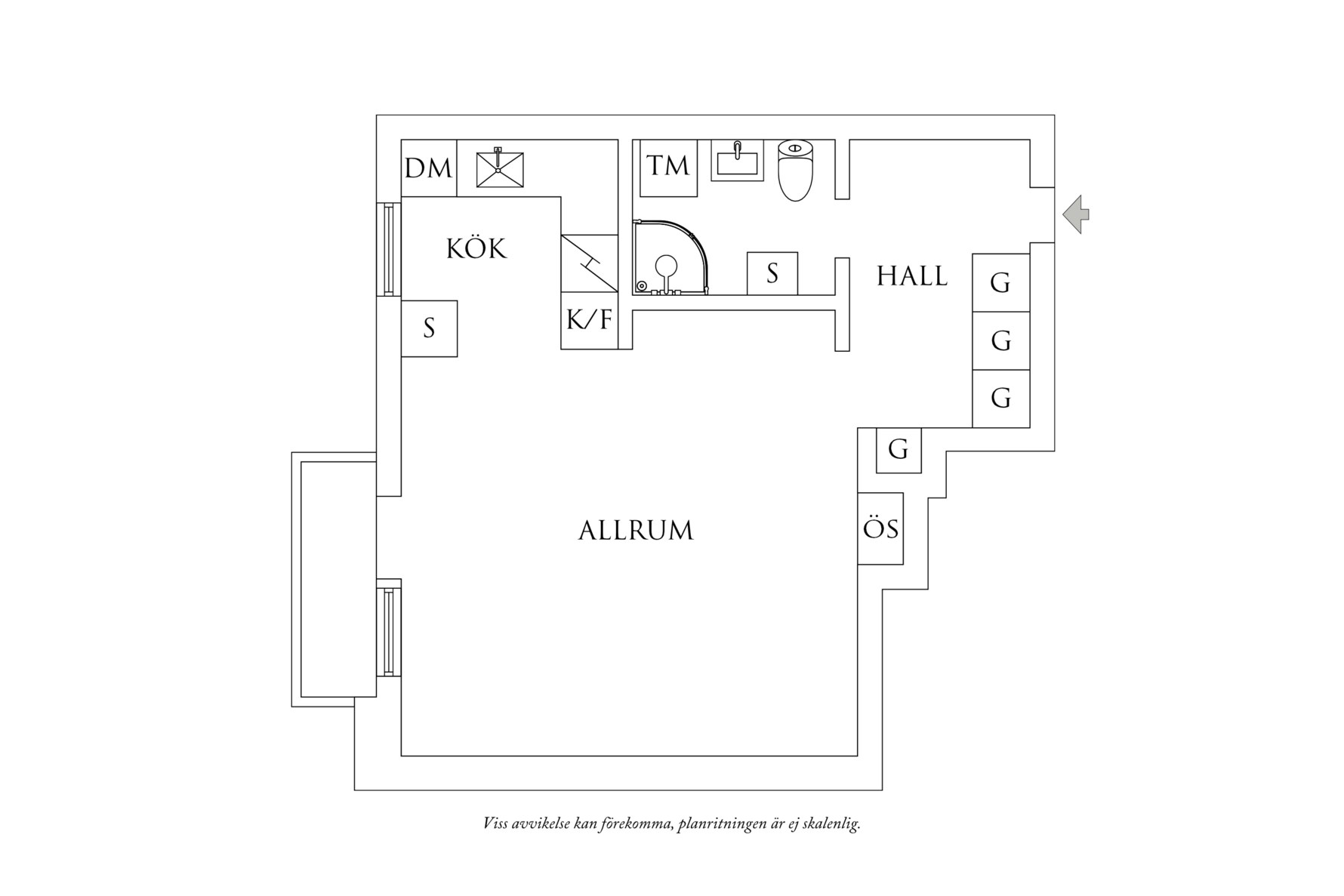 Planritning 1 Örnehufvudsgatan 1