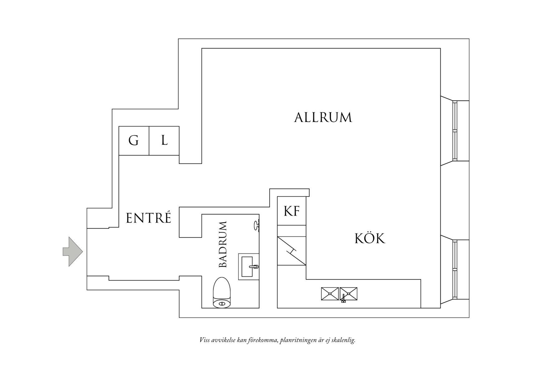 Planritning 1 Folkungagatan 11A