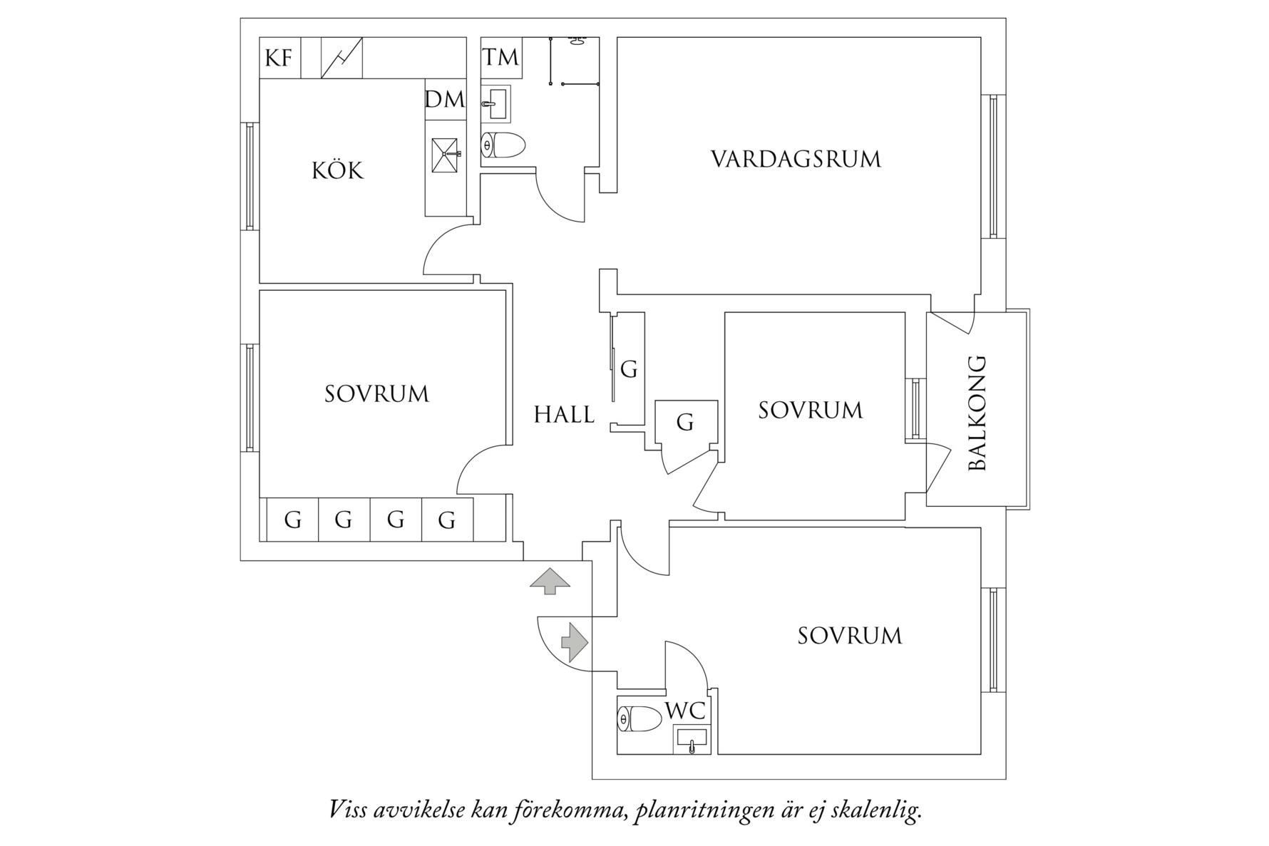 Planritning 1 Bomgatan 3