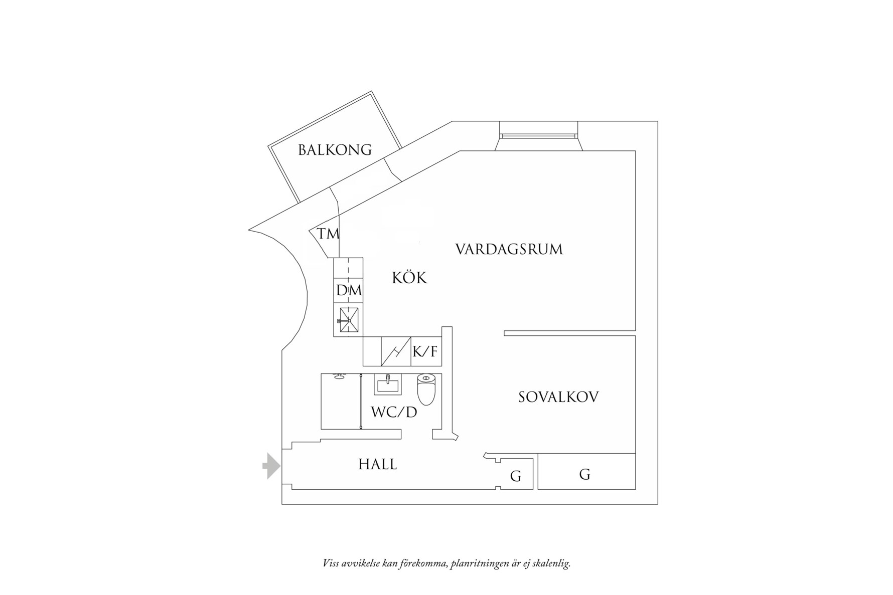 Planritning 1 Hedåsgatan 4A