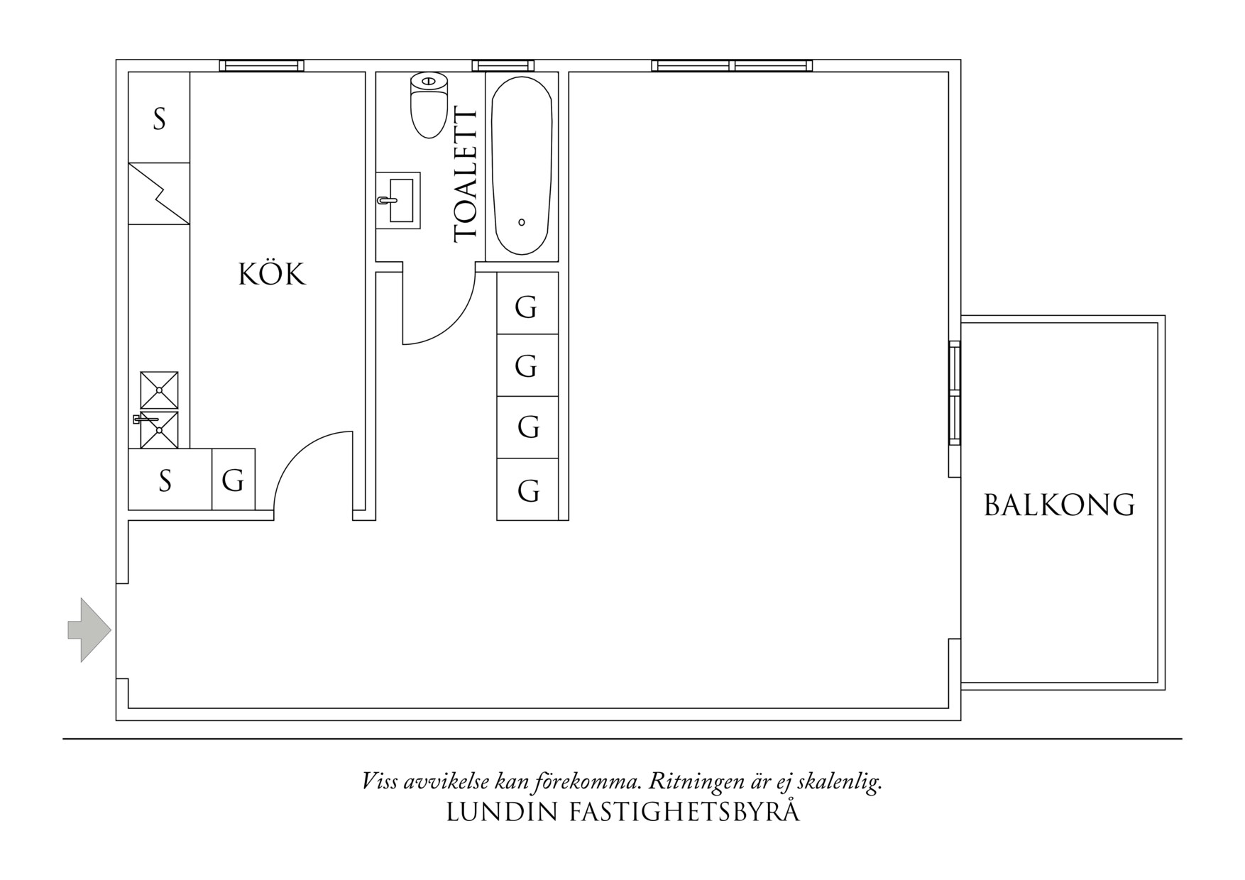 Planritning 1 Orustgatan 13A