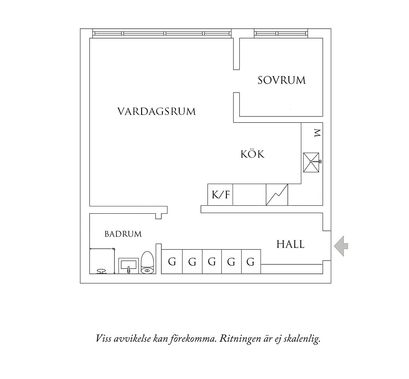 Planritning 1 Klostergången 7
