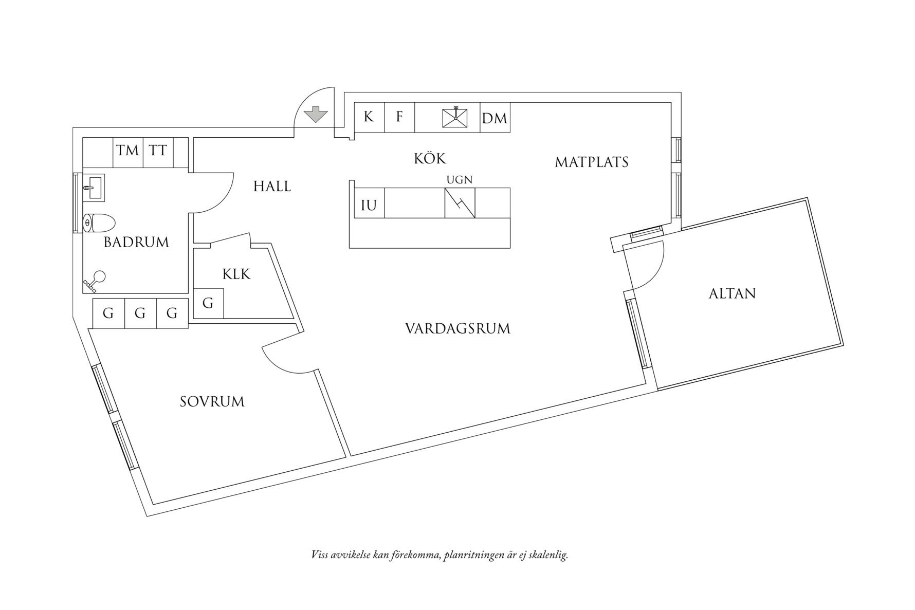 Planritning 1 Sankt Jörgens väg 28C