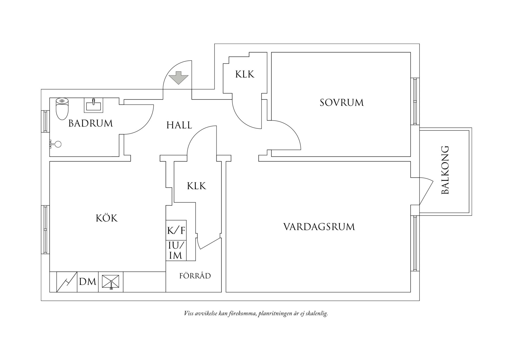 Planritning 1 Framnäsgatan 18B