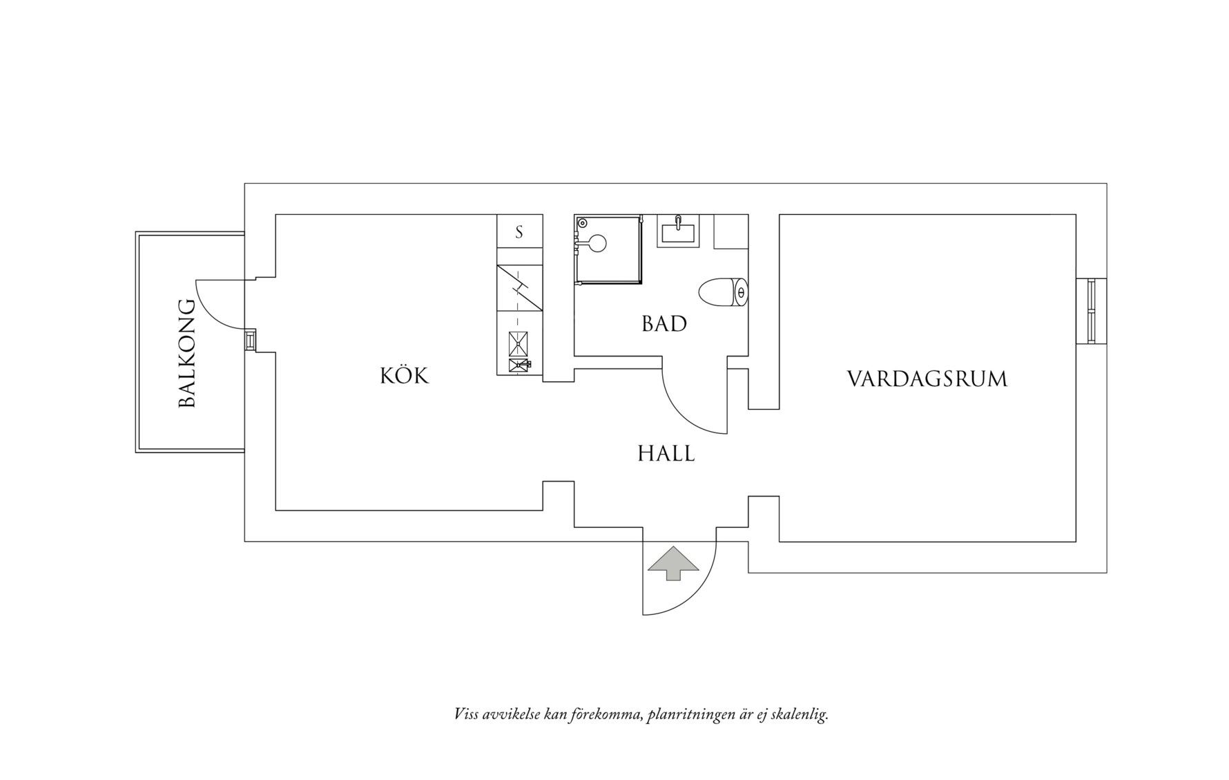 Planritning 1 Smålandsgatan 3