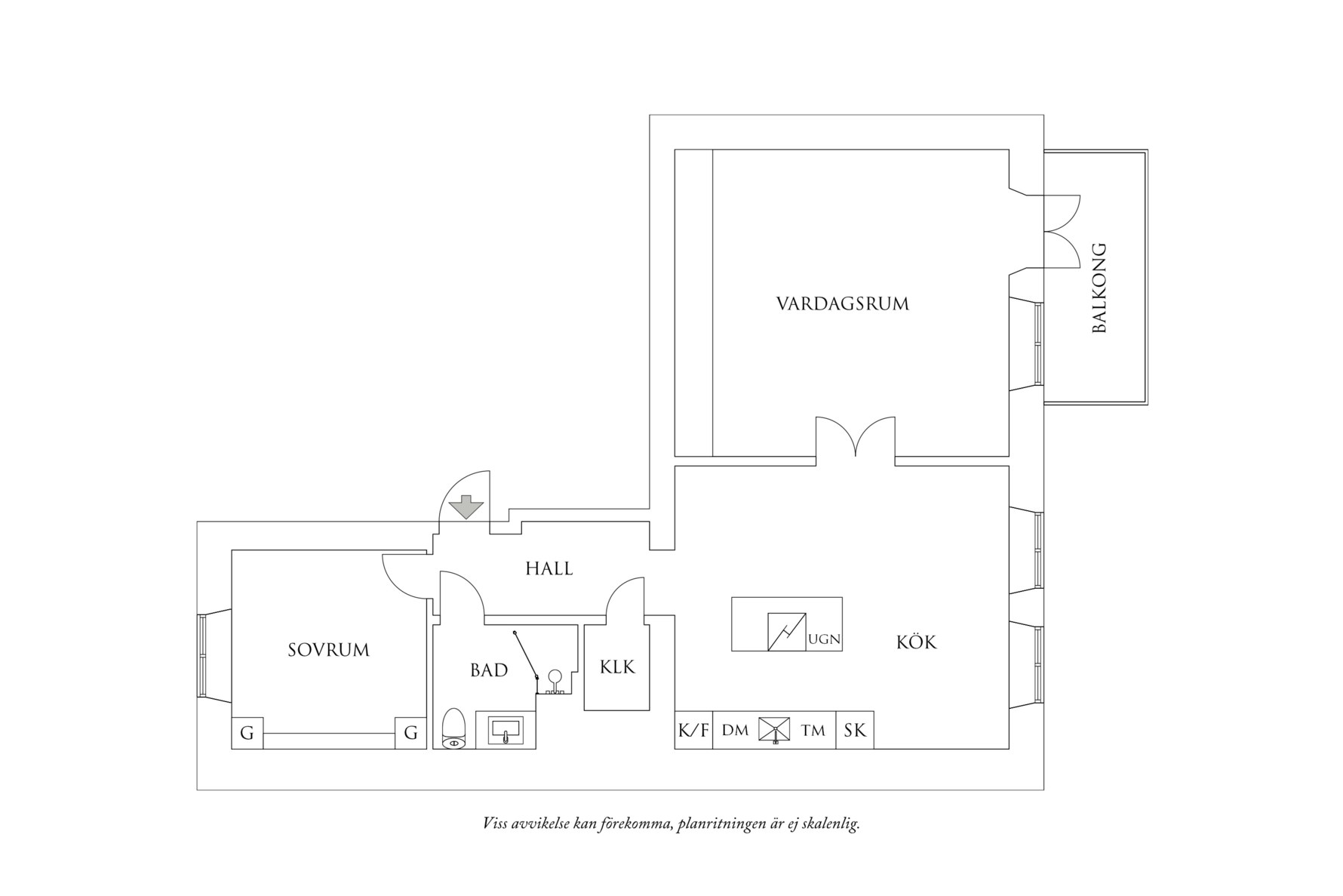 Planritning 1 Prinsgatan 4B
