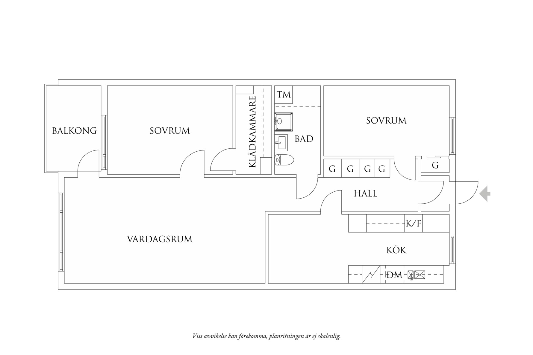 Planritning 1 Vaktmästaregången 16
