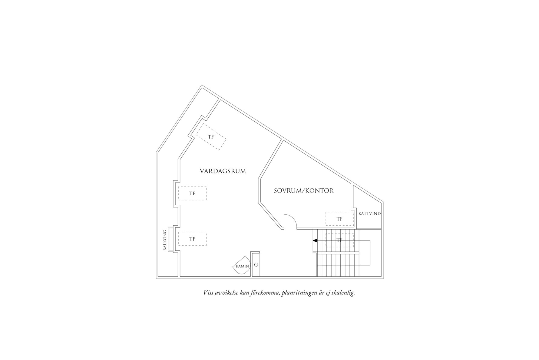 Planritning 2 Wrangelsgatan 4B