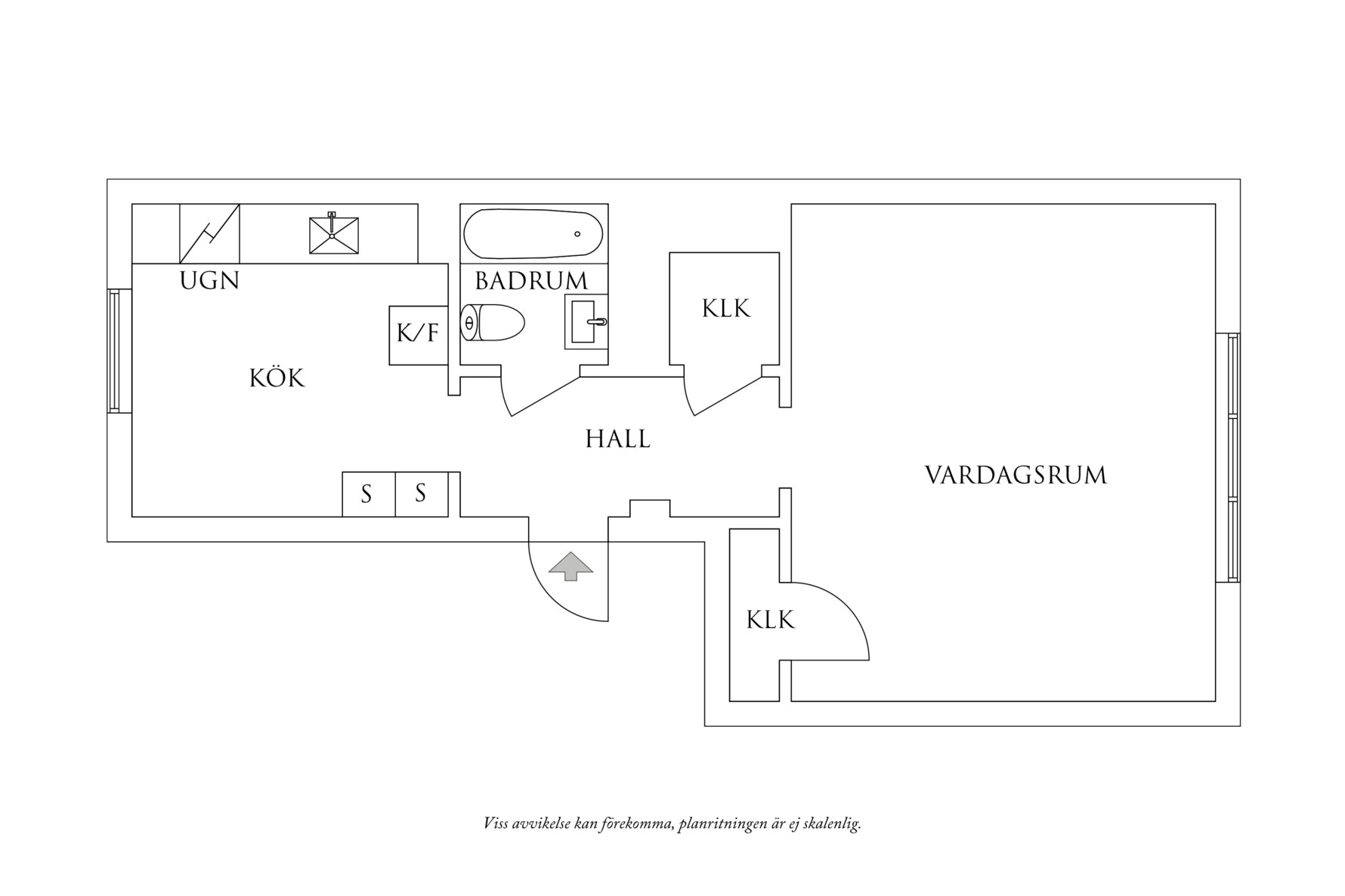 Planritning 1 Orustgatan 14B
