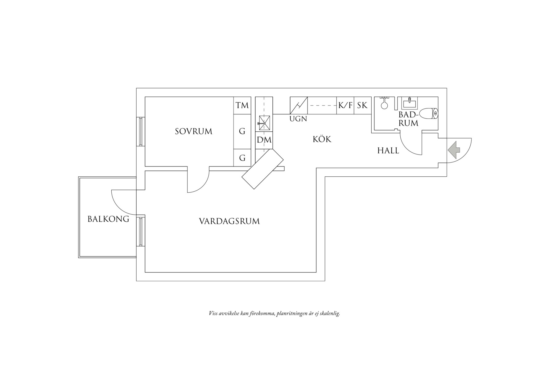 Planritning 1 Linnégatan 45