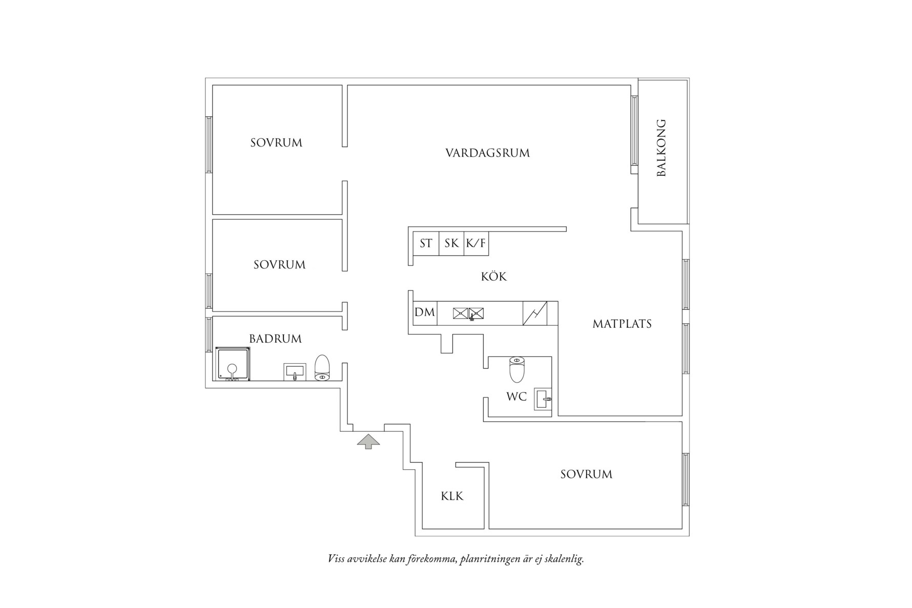 Planritning 1 Skrittgatan 1A