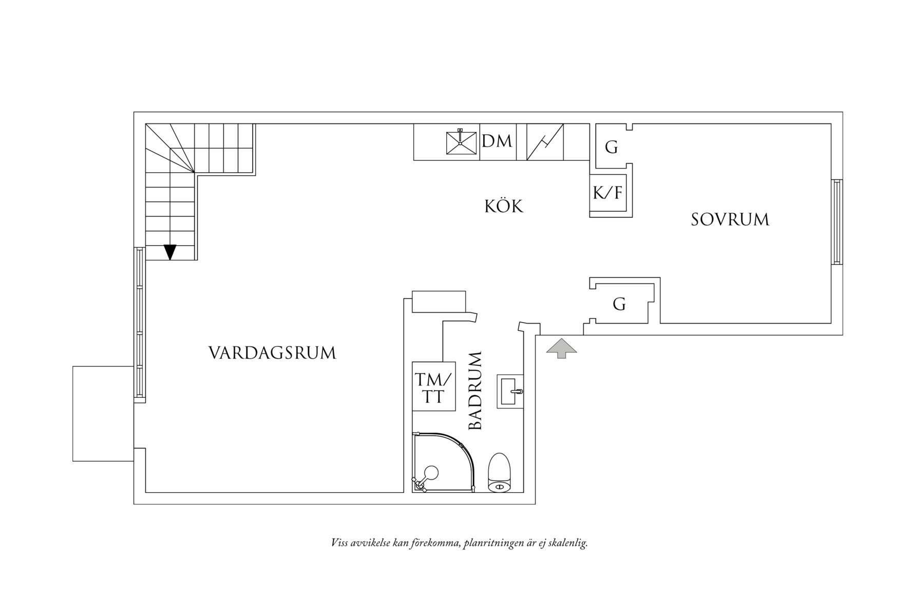Planritning 1 Stobéegatan 7A